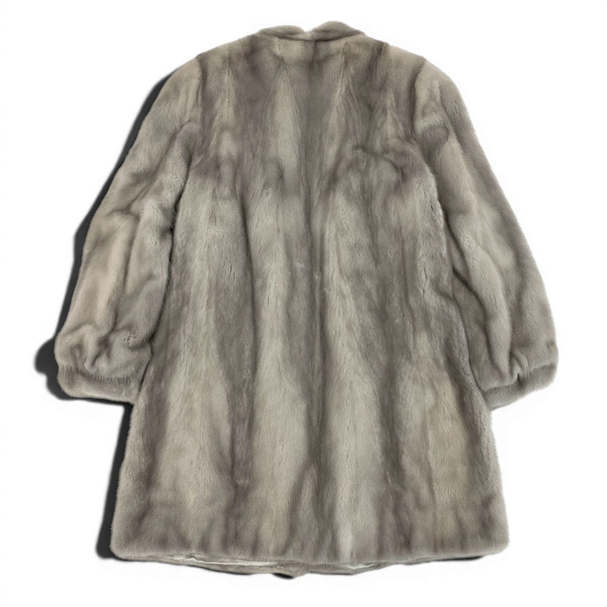 52f10 SAGA MINK サガミンク 銀サガ サファイアミンク ロングコート サイズ13 ライトグレー 最高級本毛皮 Sapphire Mink Fur Long Coatt18r