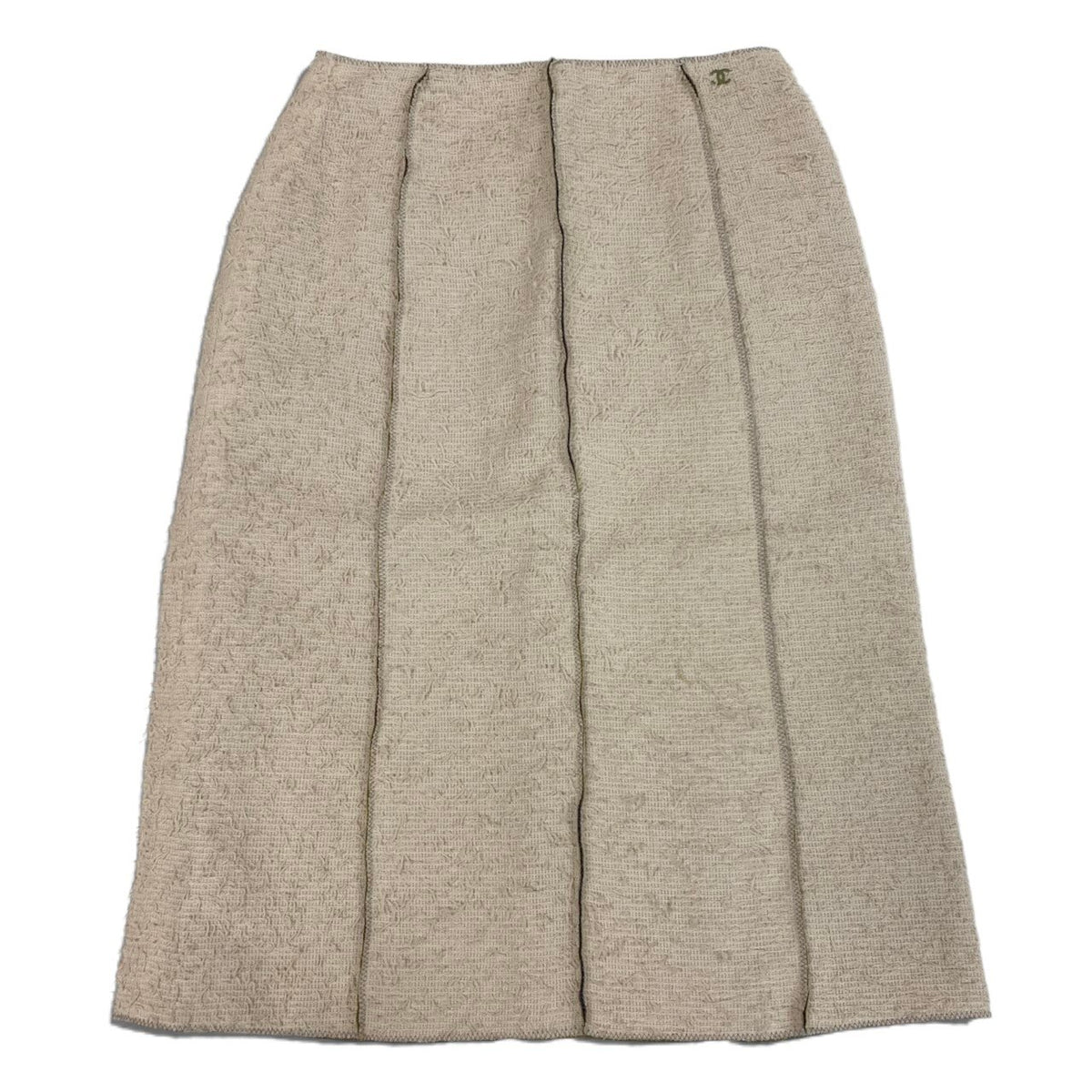 i19【美品】CHANEL 1995年 ツイードスカート ココマーク 38サイズ ベビーピンク ポリエステル100％ レディース 女性用u02t