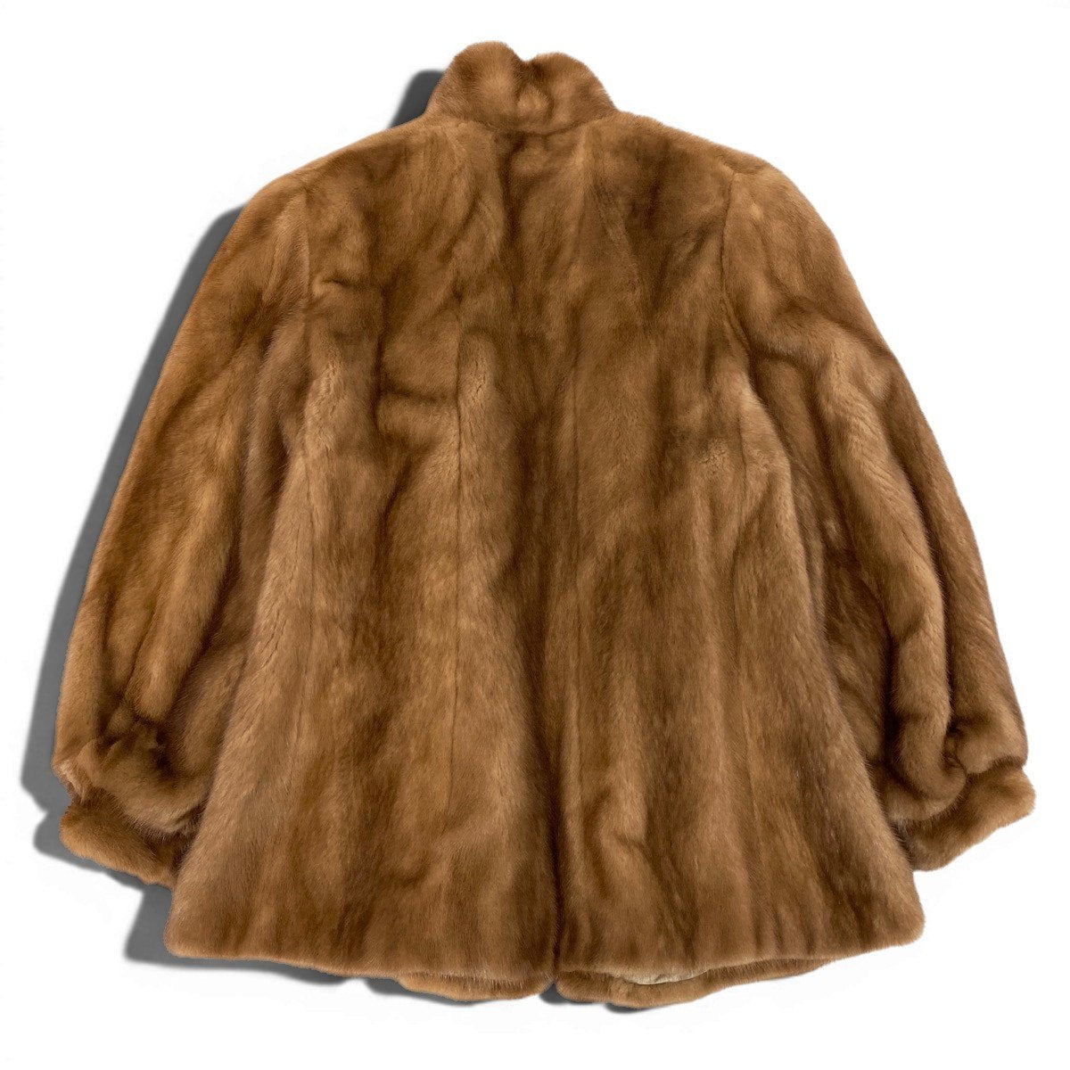 70g1 LANVIN ランバン パステルミンク ファーコート サイズF 茶系 本毛皮 Pastel Mink Fur Coatt18r