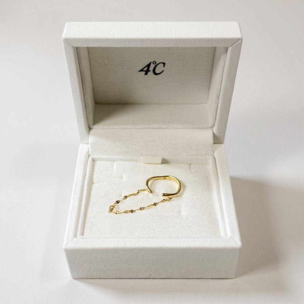 l14 4℃ ヨンドシー K10 × Silver Noble of Water イヤーカフ イエローゴールド K10 Silver ピアス アクセサリー 箱付きt18r