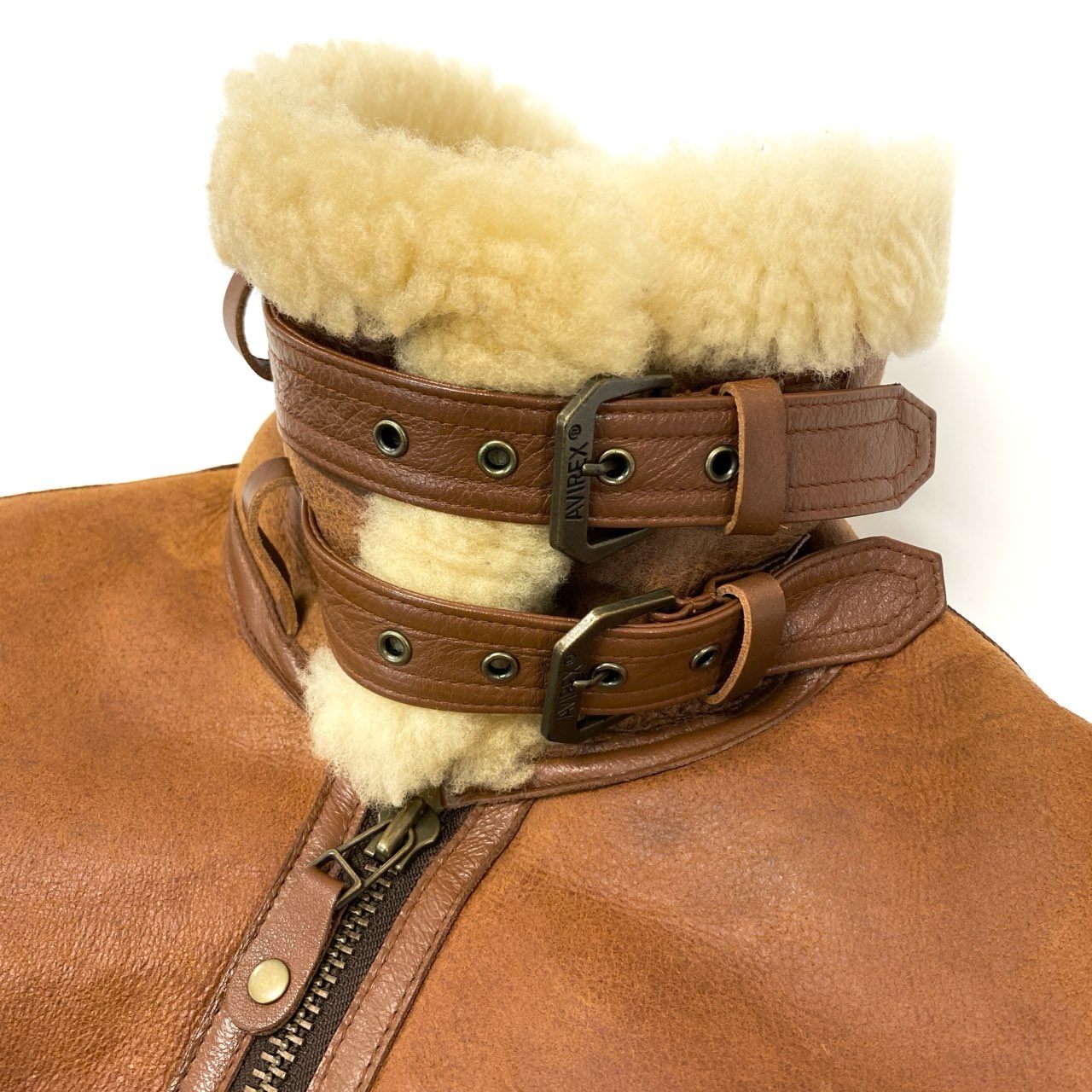 35j22 AVIREX アヴィレックス B-3 ヤンキーギャル ボア フライトジャケット 6151094 38 ブラウン YANKEE GAL ムートン アメカジt18r