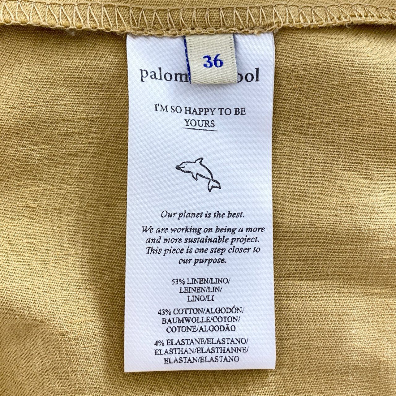 76e14 スペイン製 paloma wool パロマウール TIFFANY キャミワンピース ドレス ひざ丈 バックジップ PWM040 36 ベージュ