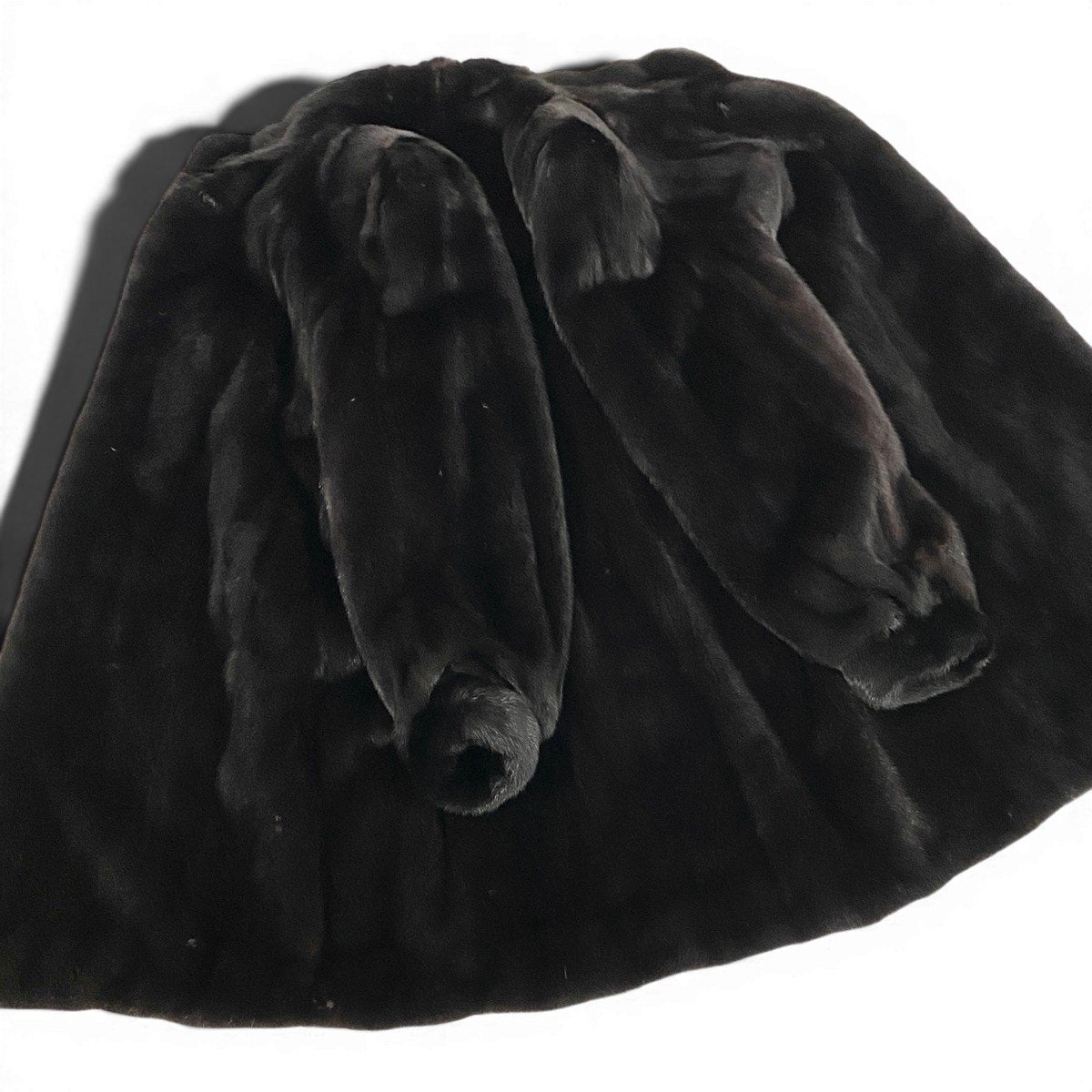 52f10 BLACK GLAMA ブラックグラマ ダークミンク ロングコート サイズF ブラックブラウン 最高級本毛皮 Mink Fur Long Coatt18r