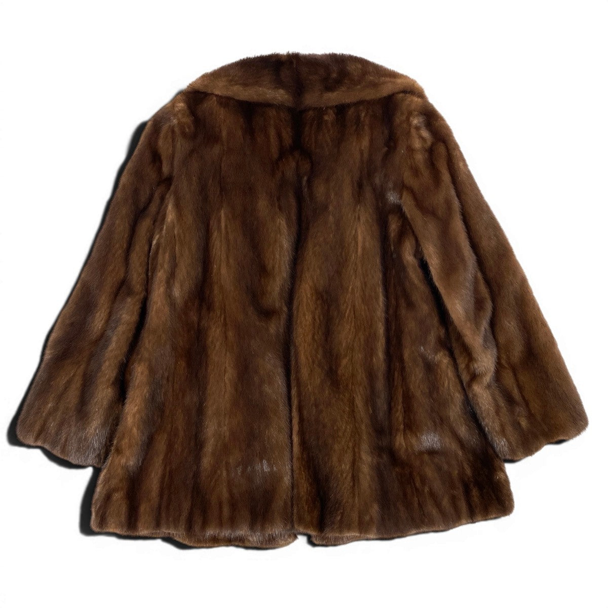 32f15 毛皮コート ミンクファー デミバフミンク 最高級毛皮 MINK FUR サイズFREE ブラウン系 レディースu02t