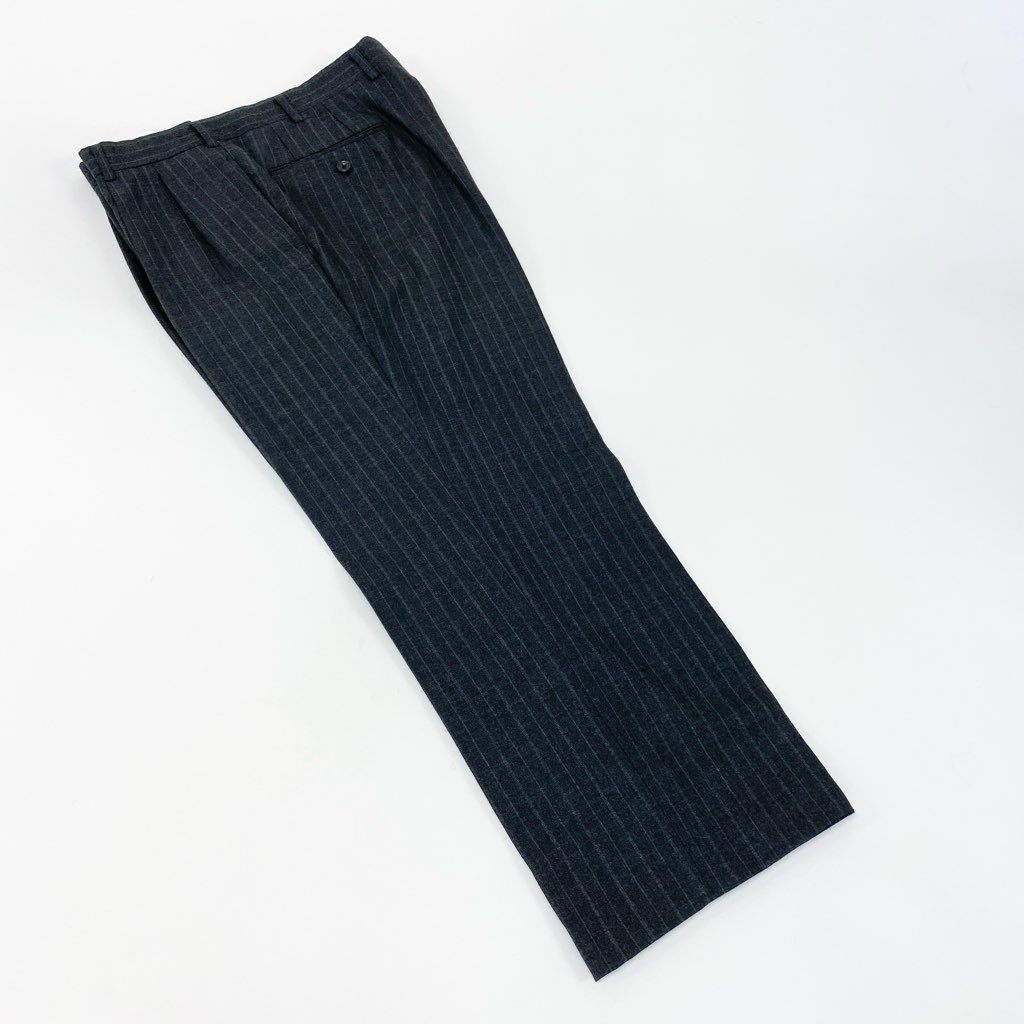 54l28 Burberrys バーバリーズ スーツセットアップ テーラードジャケット スラックスパンツ ストライプ 94-84-165 AB4 グレー ウール100％ メンズ 男性用o07t