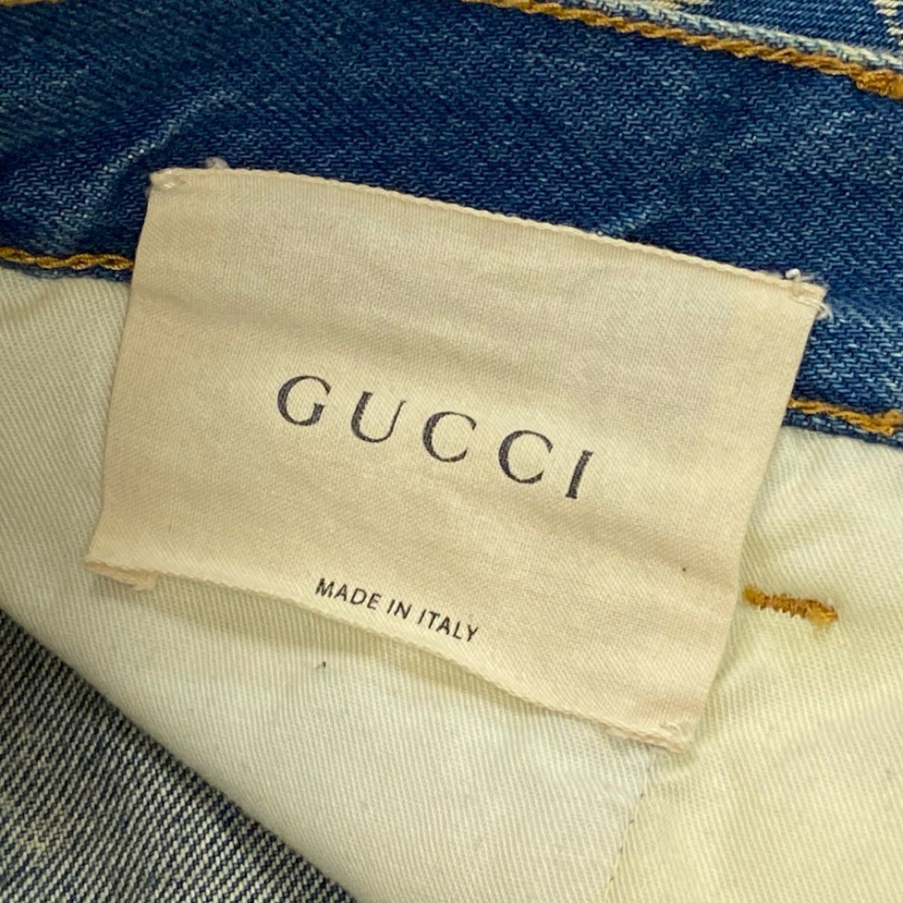 Ic2 GUUCI グッチ 2017 スタッズ ブリーチ デニム ミケーレ 30 ブルー系 コットン メンズu02t