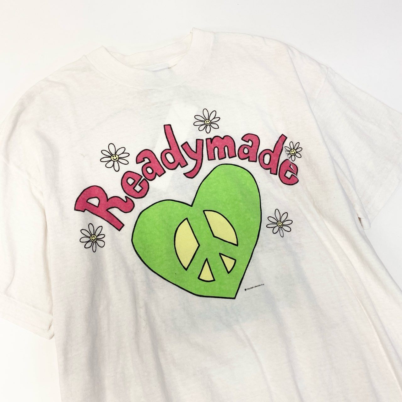 15c3 【新品保管品】READYMADE レディメイド 24SS THIS IS MY T グラフィックTシャツ 半袖Tシャツ トップス RM-P01-0000-073 Mサイズ アイボリー コットン100％ メンズ 男性用o07t