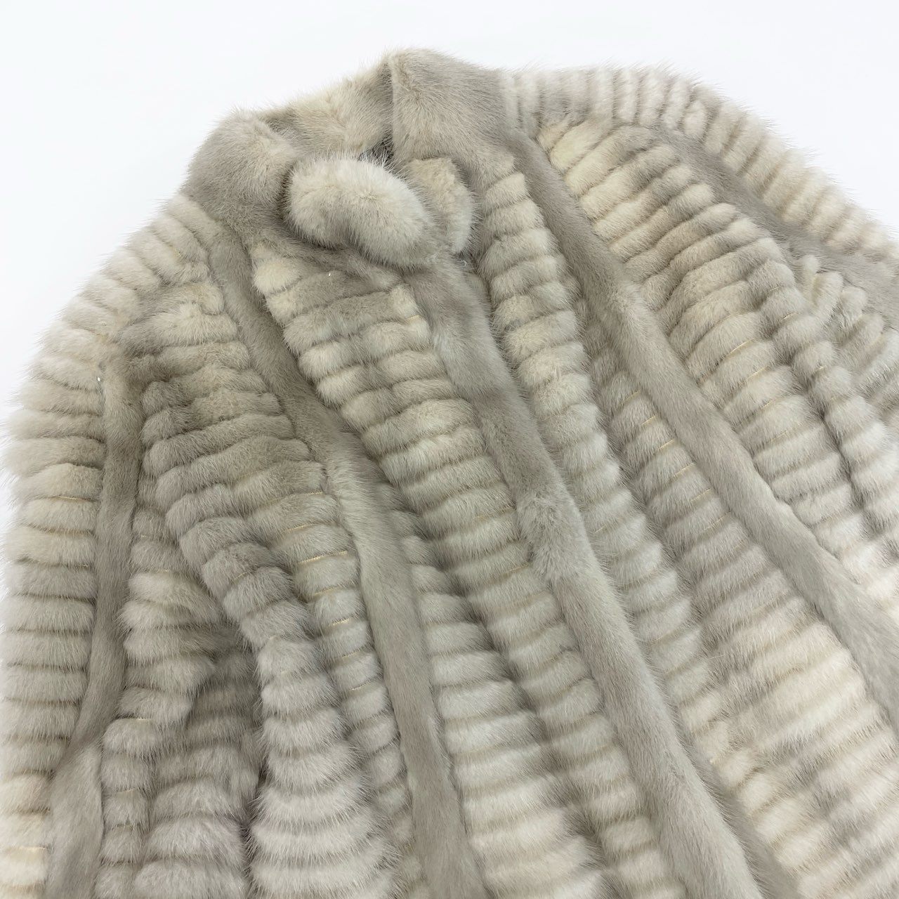 36k28 Moonbat ムーンバット サファイアミンク ミンクコート セミロングコート  最高級毛皮 MINK FUR 11 シルバーグレーu02t