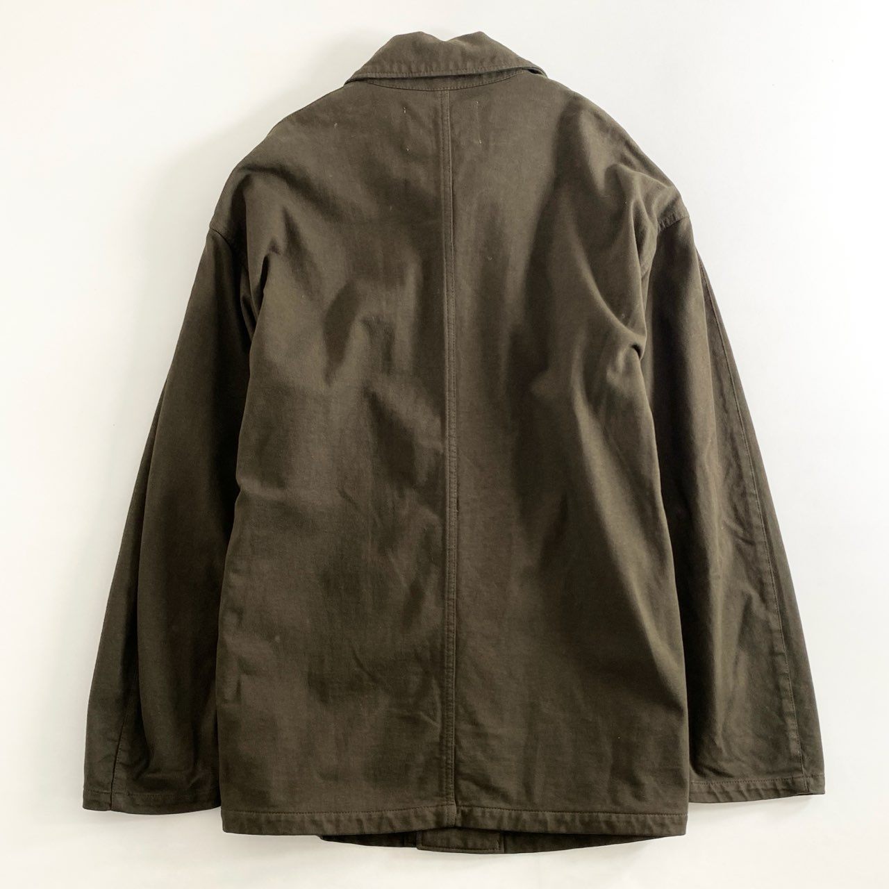 59g26 SEVEN BY SEVEN × Steven Alan セブンバイセブン スティーブンアラン 日本製 GARMENT DYE BLOUSON ガーメントダイブルゾン ジャケット カバーオール 800-1225015 Lサイズ カーキ コットン