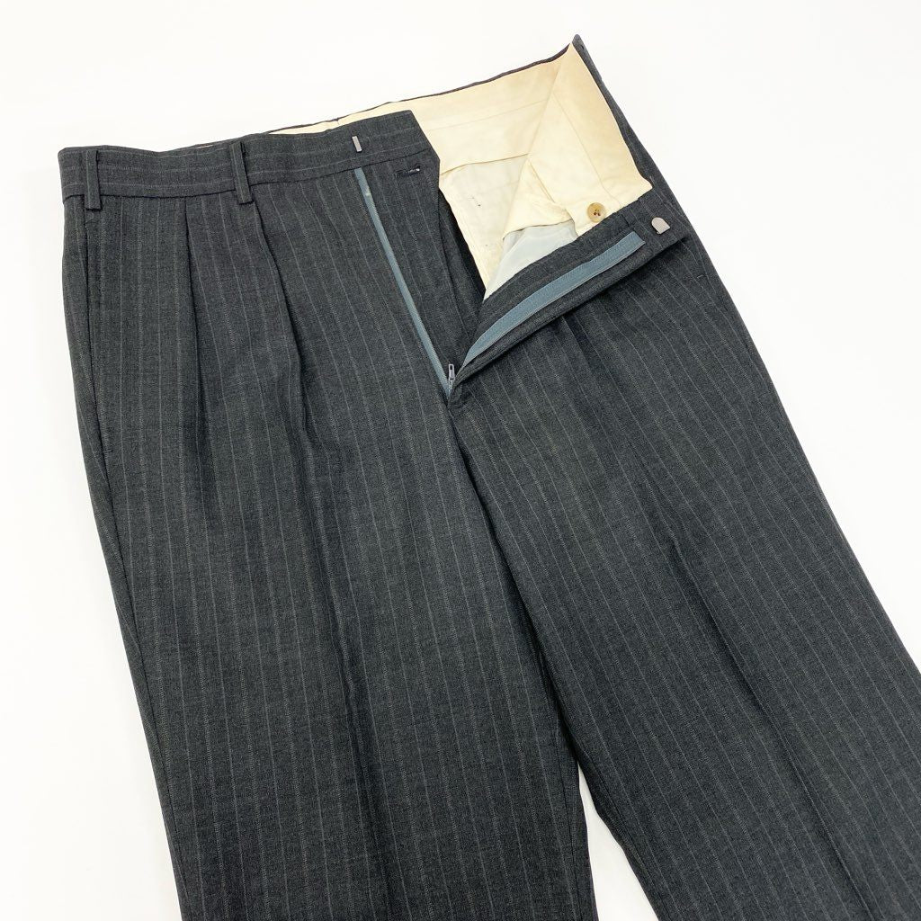 54l28 Burberrys バーバリーズ スーツセットアップ テーラードジャケット スラックスパンツ ストライプ 94-84-165 AB4 グレー ウール100％ メンズ 男性用o07t