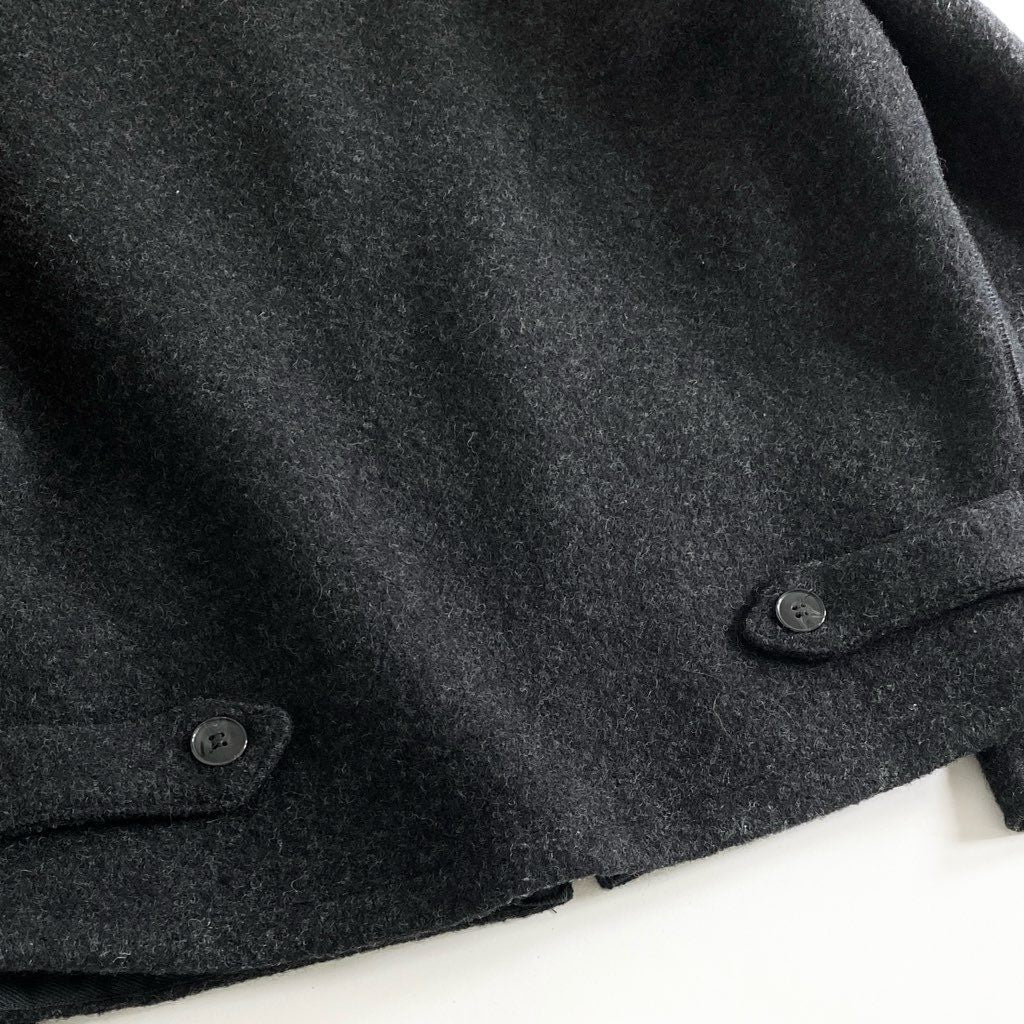 30e4 agnes b. homme アニエスベー オム フランス製 VINTAGE WOOL JACKET ジップアップブルゾン 2 ブラック ビンテージ ジャケット