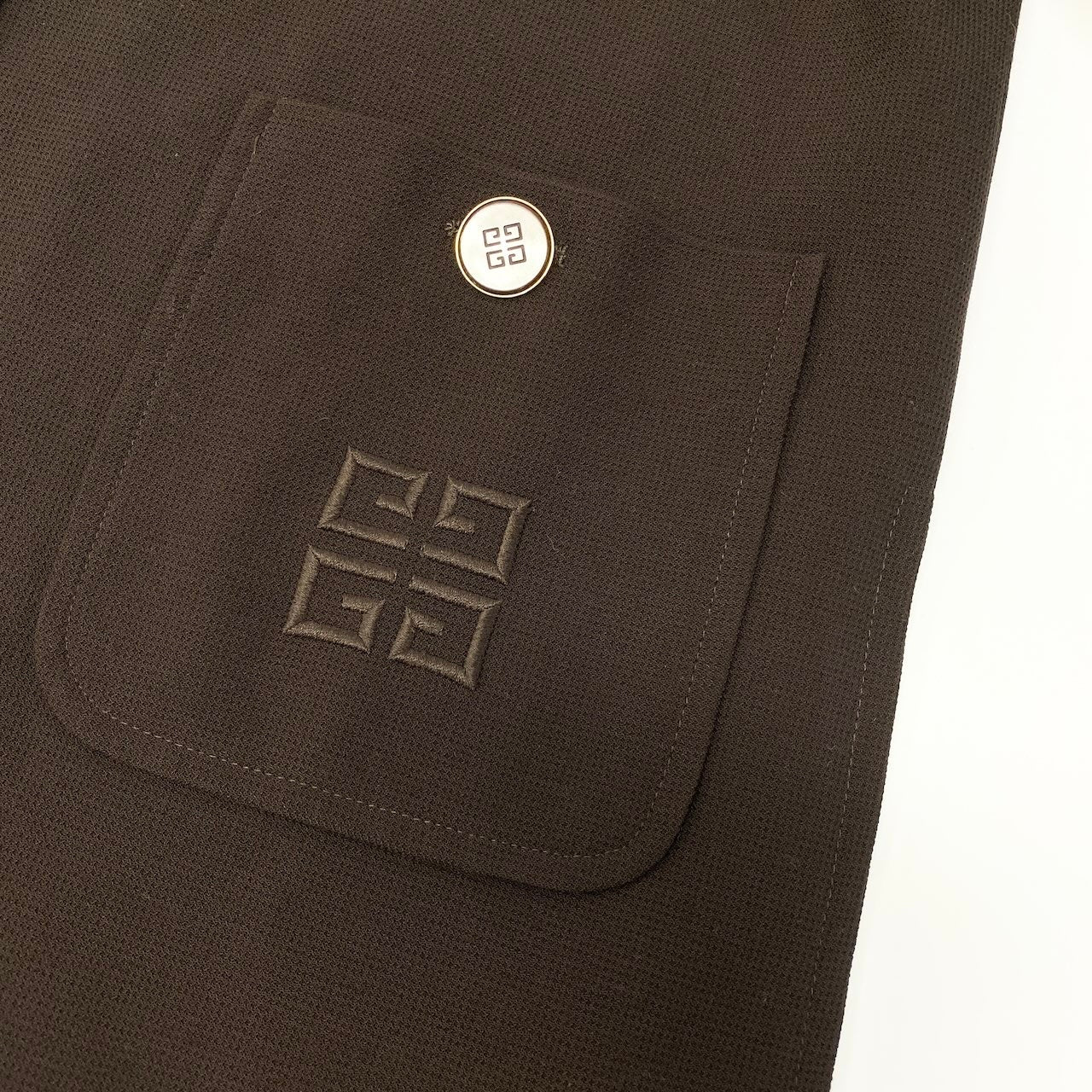 21c18 GIVENCHY ジバンシー ロングコート ロゴボタン ロゴ刺繍 薄手 アウター ストレッチ レディース 女性用 426504-25 44 ブラウンu02t