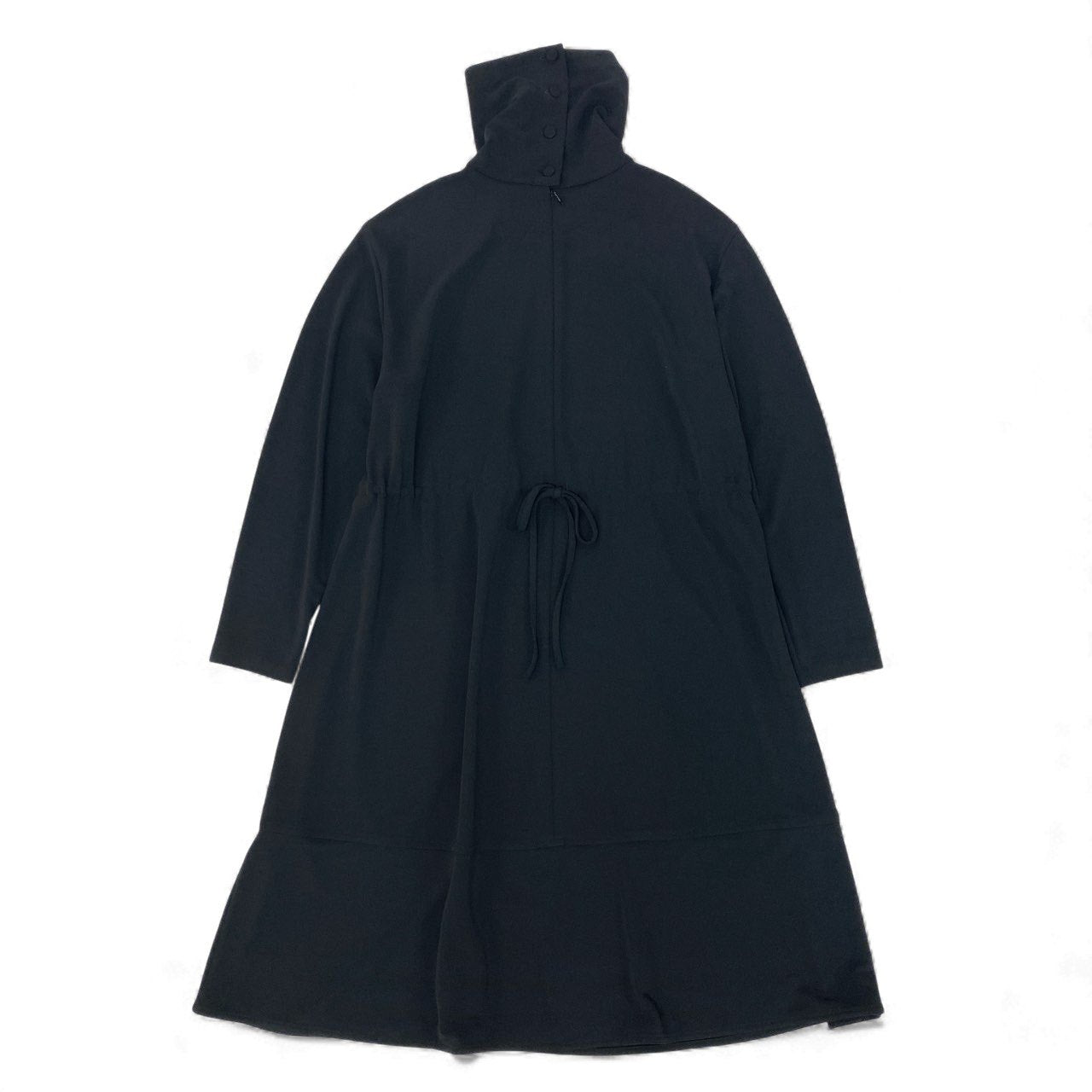 28k29 TOKUKO 1er VOL トクコプルミエヴォル 長袖 ロングワンピース 異素材切替 花柄プリント ストレッチ○ レディース 女性用 9 ブラックu02t