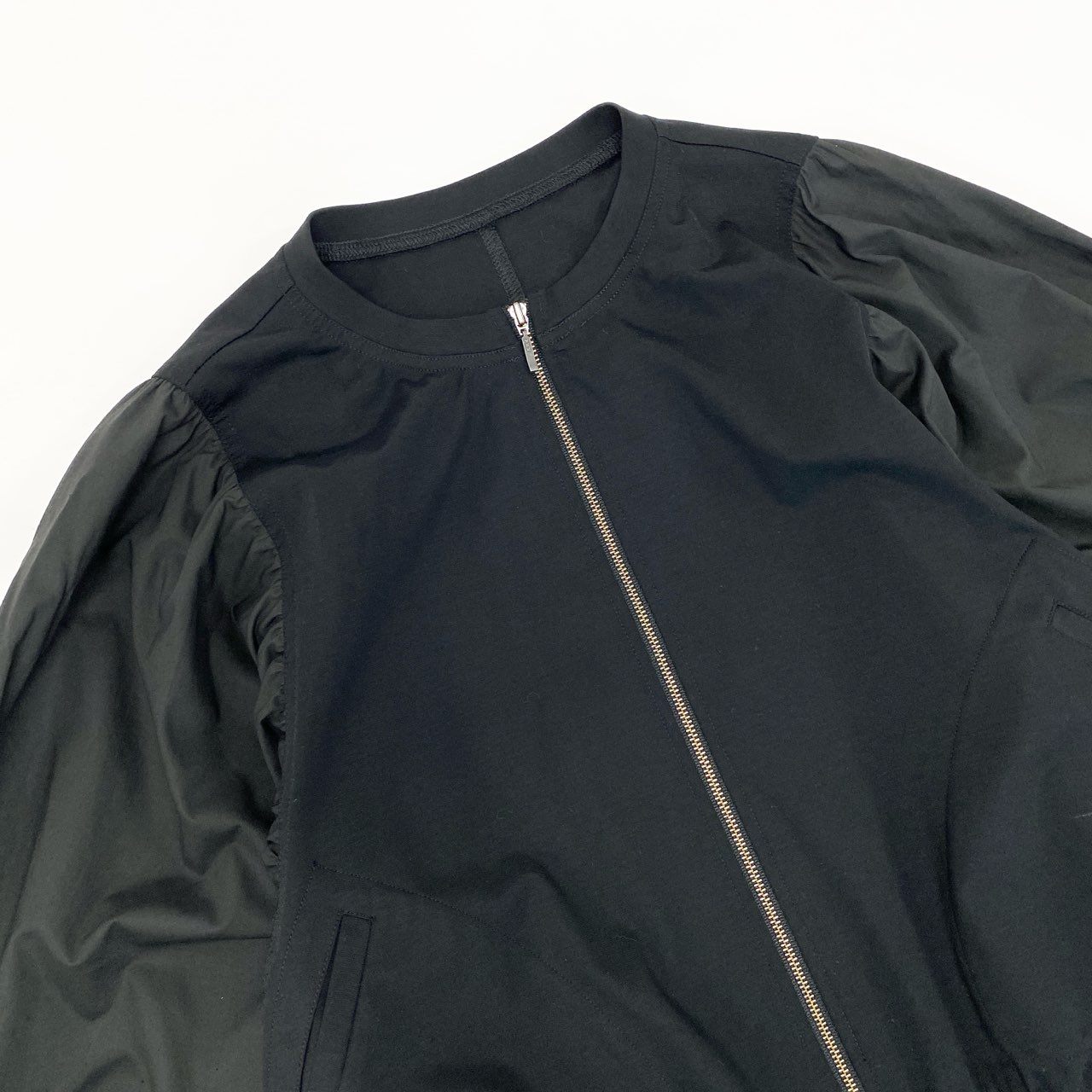 18k20 TOKUKO 1er VOL トクコプルミエヴォル ノーカラージャケット ブルゾン フルジップ ドルマンスリーブ○ レディース 女性用 9 ブラックu02t