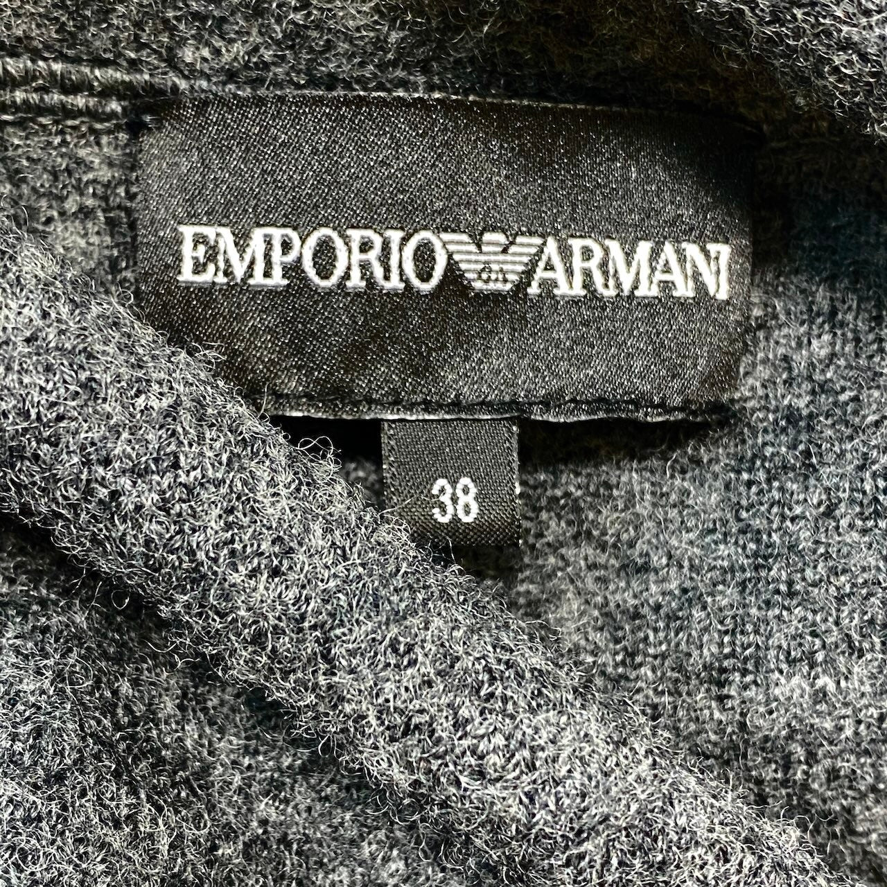 82f16 EMPORIO ARMANI エンポリオアルマーニ ウールジャケット  Deanna Spa ミスディアナ サイズ38 グレー ウール100％ レディース 女性用u02t