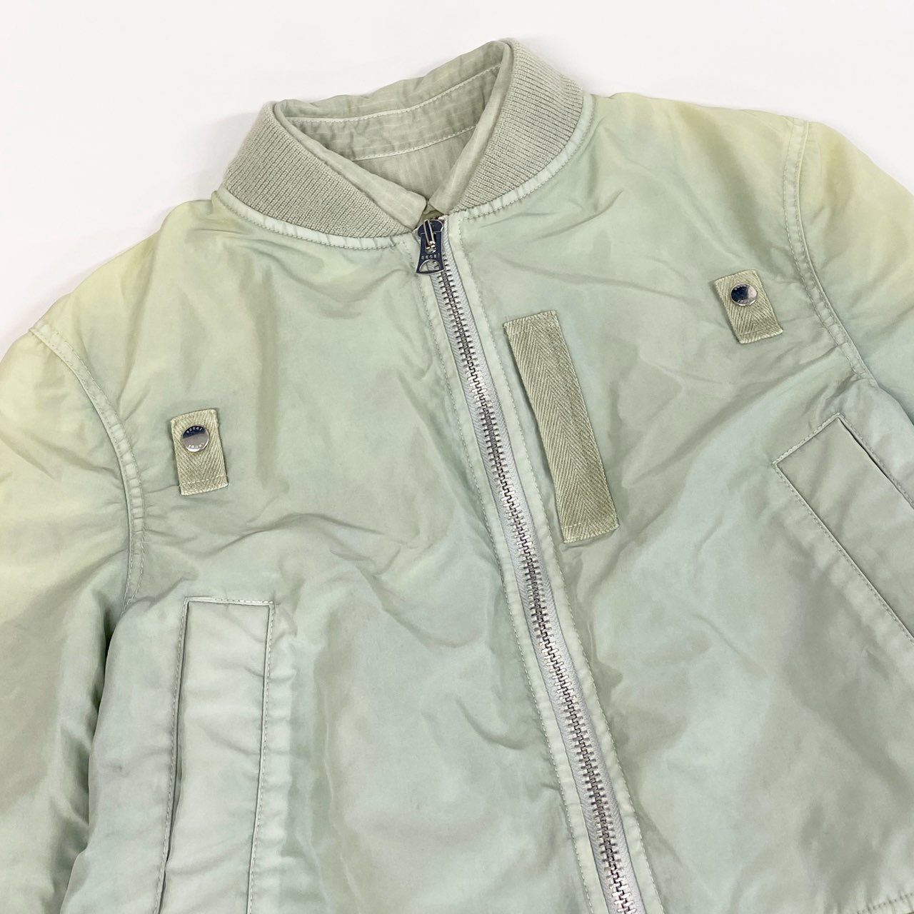 55L23 sacai サカイ 24AW Garment Dye Rip × Nylon Twill BL ドッキングナイロンジャケット アウター 24-03495M 1サイズ カーキ系 メンズo07t