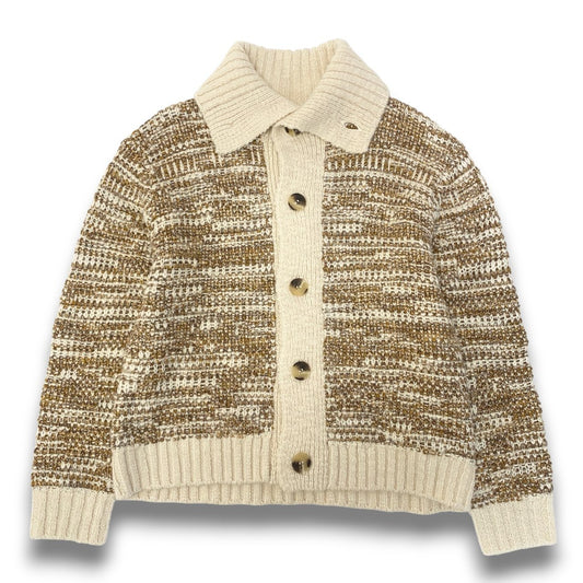 25c7 CMMN SWDN コモンスウェーデン BUTTON KINT ニットカーディガン サイズM ベージュ系 メンズ トップスk02i