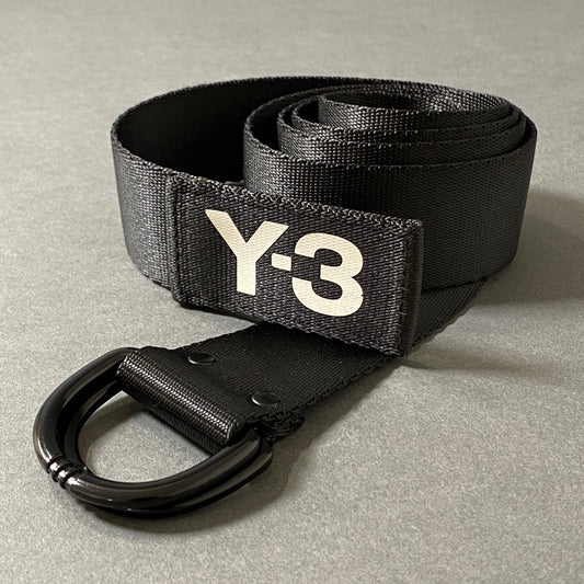 3f27 《美品》 Y-3 ワイスリー Dリングベルト RING BELT 130cm ブラック Yohji Yamamoto ヨウジヤマモト adidas アディダス