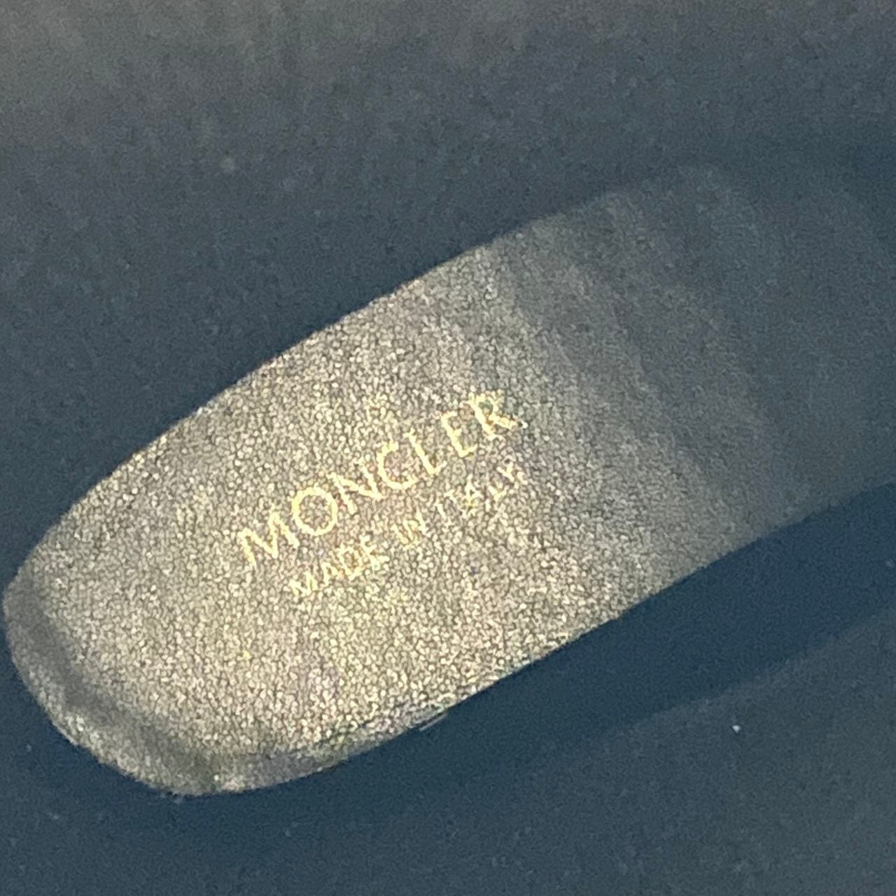 4e18 MONCLER モンクレール ベルテッド エンボスロゴ レインシューズ 長靴 イタリア製 36サイズ ブラック ホワイト レディース 女性用k02i