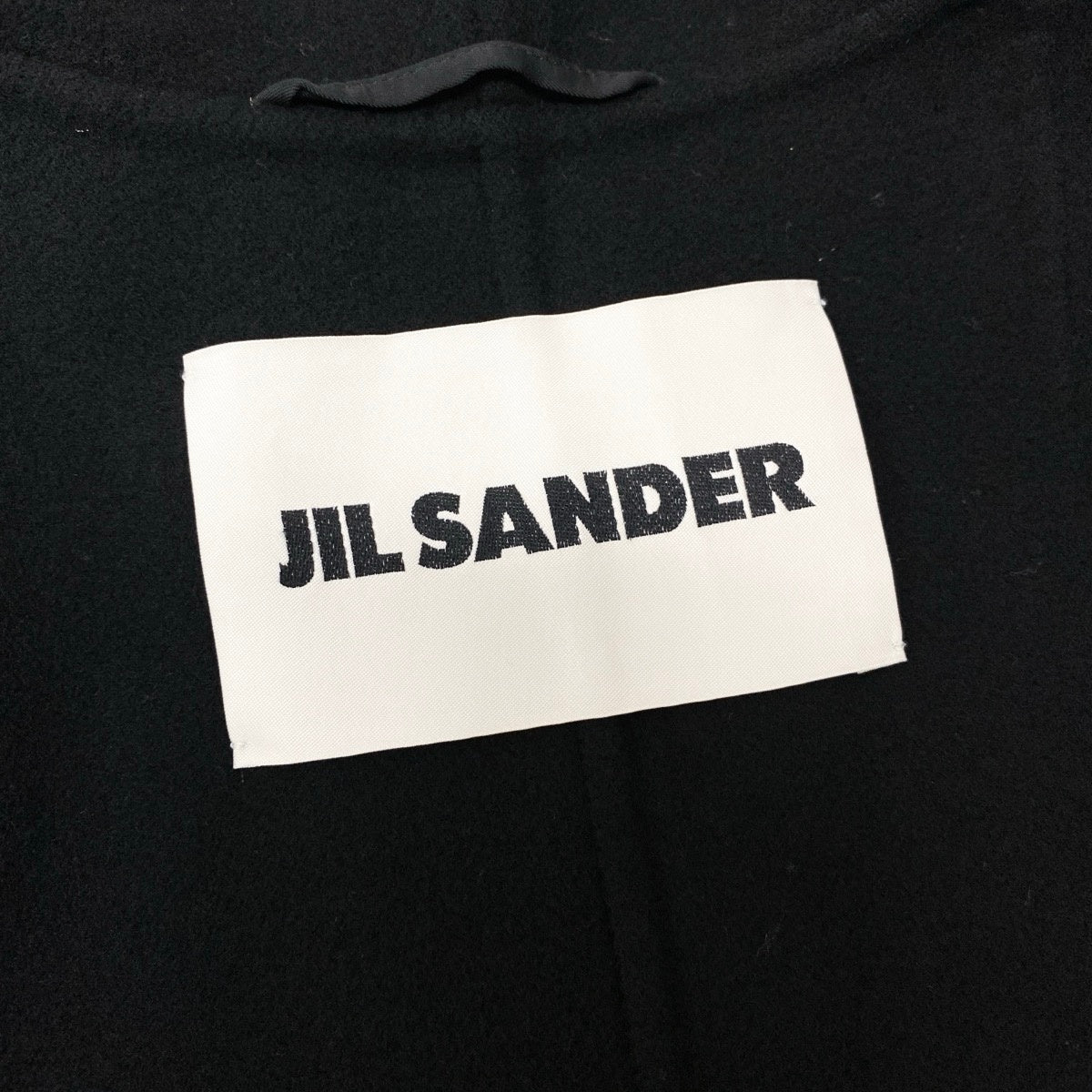 Eh1 【美品】JIL SANDER ケープコート ロングコート ポンチョ イタリア製 32サイズ ブラック ウール100％ ブラックu02t