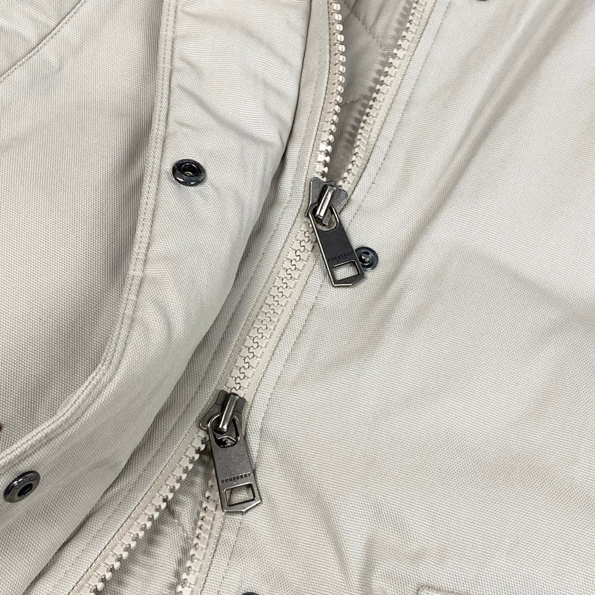 Eg9 BURBERRY LONDON バーバリーロンドン フーデット ダウンコート モッズコート 2way  サイズ38 ベージュ レディースo07t