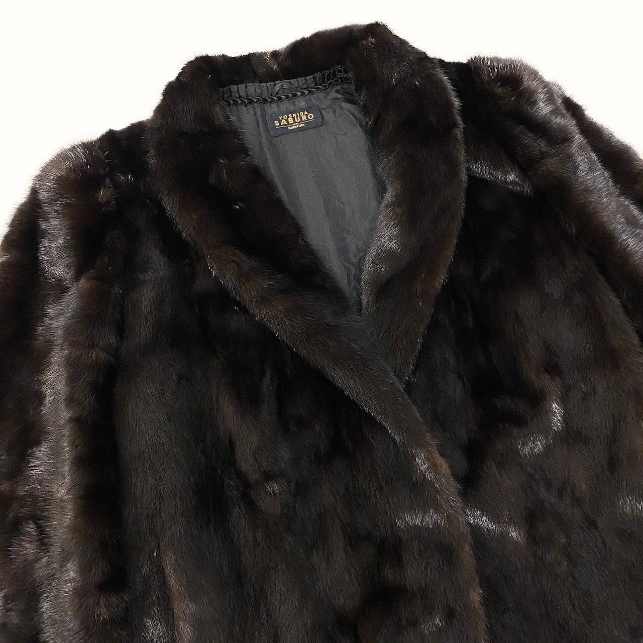 14d13 SAGA MINK サガミンク 金サガ ダークミンク ロングコート サイズF ダークブラウン 最高級本毛皮 Dark Mink Fur Long Coatt18r