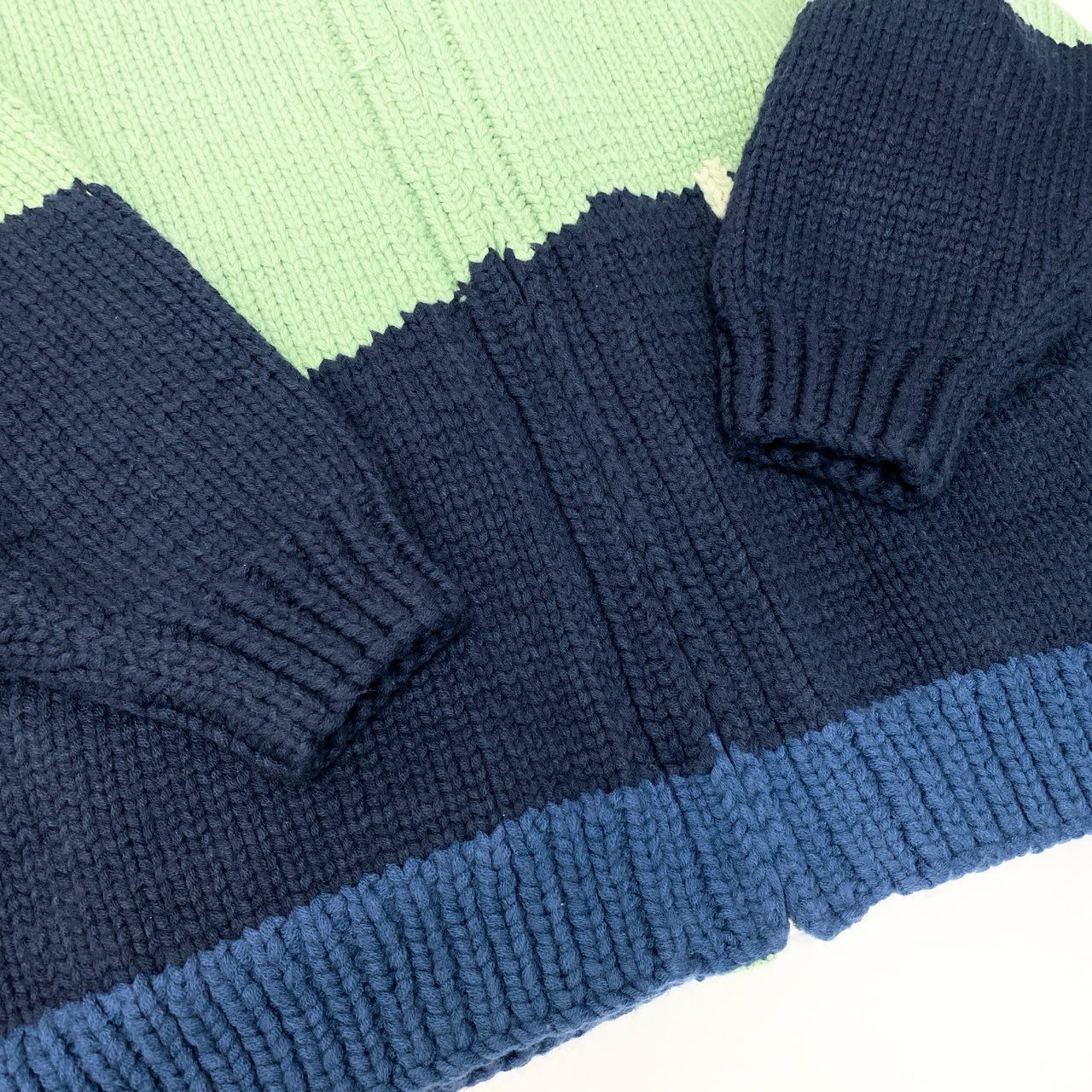 36c10 DESCENDANT ディセンダント 24AW COWICHAN SWEATER カウチンセーター ニットセーター 2サイズ グリーン ネイビー アクリル100％ メンズ 男性用o07t