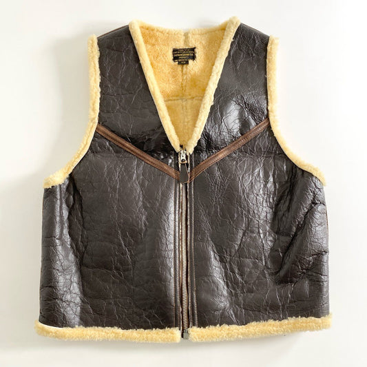 17b12 EASTMAN LEATHER CLOTHING イーストマンレザー US ARMY AIR FORCES C-3 ムートンベスト フライトジャケット 38 メンズ