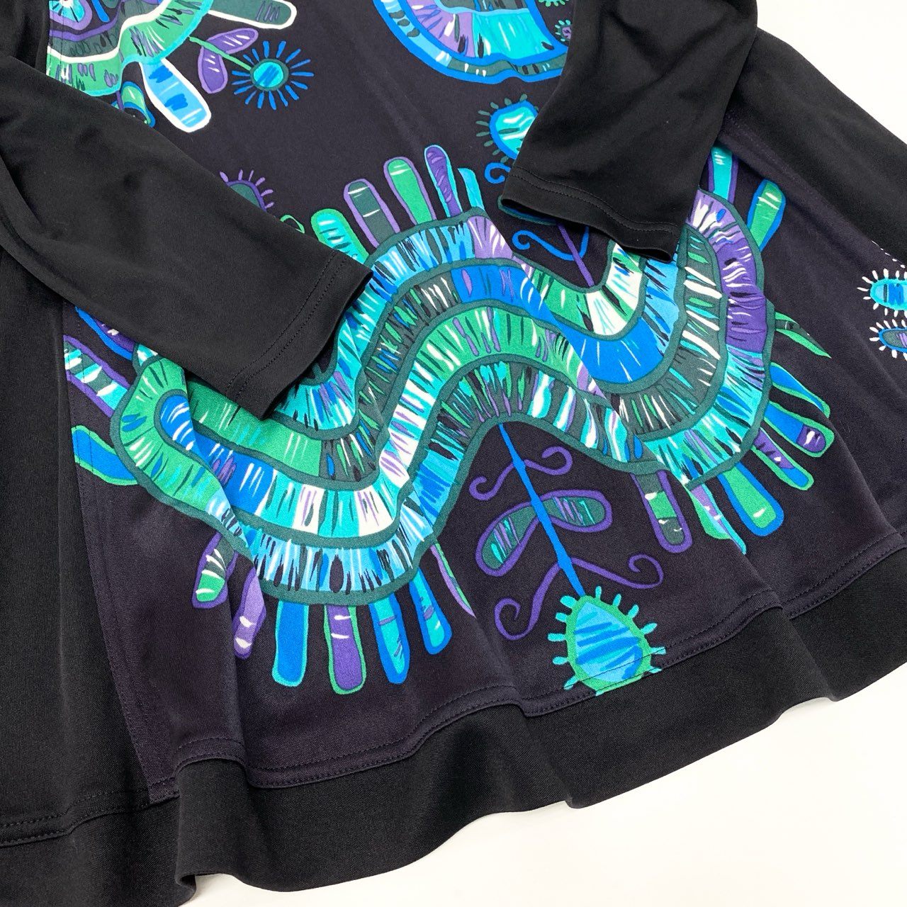 26k27 TOKUKO 1er VOL トクコプルミエヴォル ロングスリーブ チュニックワンピース 総柄プリント レディース 女性用 9 マルチカラー  トリアセテート100％u02t