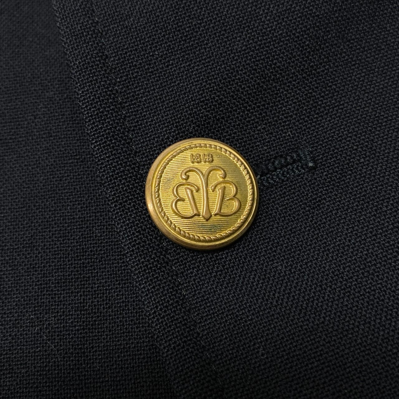 82c27 Brooks Brothers ブルックスブラザーズ テーラードジャケット 金ボタン 紺ブレ USA製 ウールジャケット メンズ 男性用 ブラック ウール100％u02t