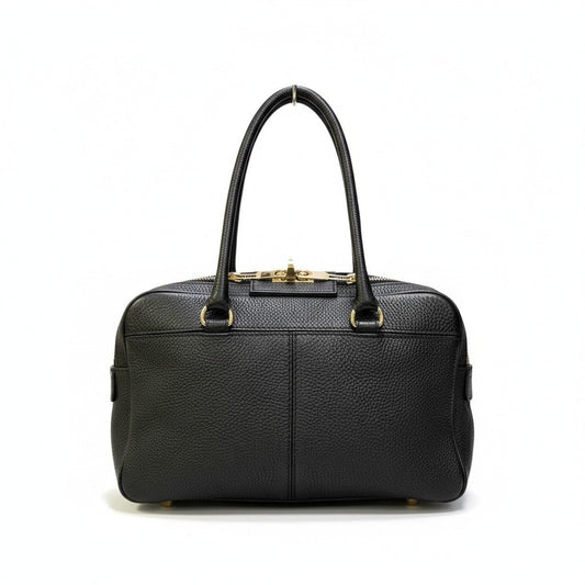 Bj2 Max Mara マックスマーラ ミニボストン レザーバッグ Mini Boston Leather Bag ブラック ハンドバッグ 鞄t18r