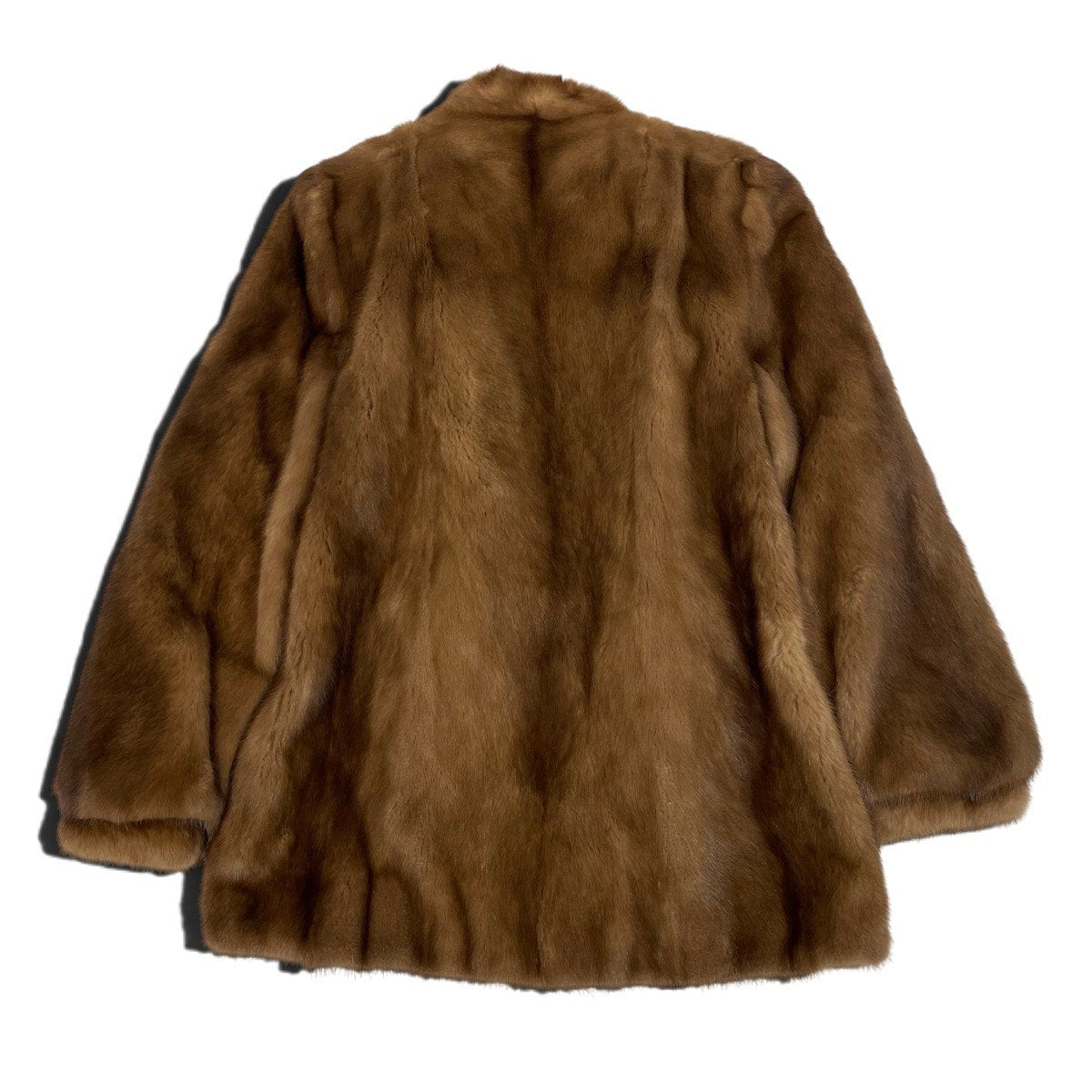 36j7 パステルミンク ファーコート サイズ11 茶系 本毛皮 Pastel Mink Fur Coat リアルファーt18r
