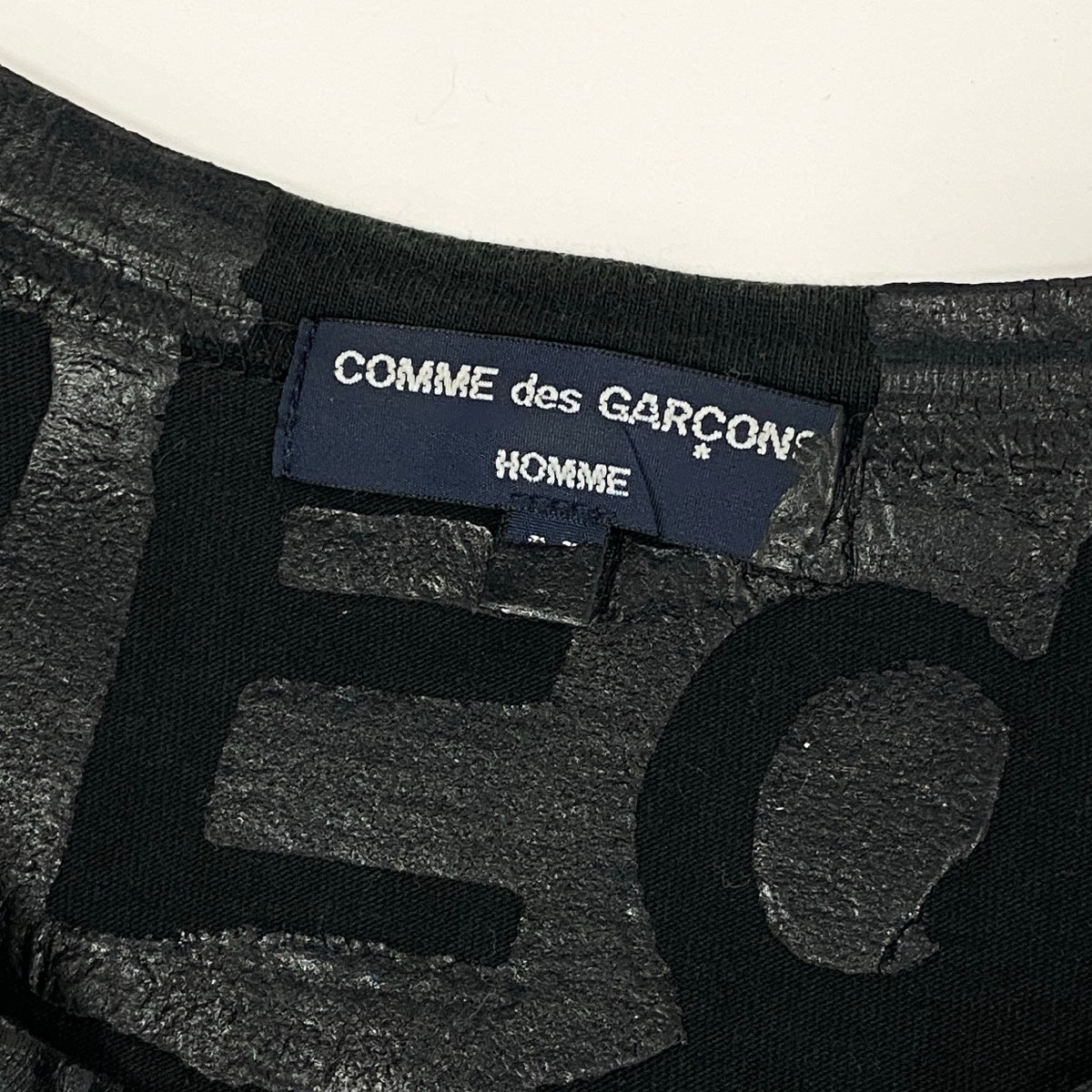 Af4 COMME des GARCONS HOMME コムデギャルソンオム ラバーコーディング ロゴTシャツ AD2004 サイズM ブラック メンズk02ik02i
