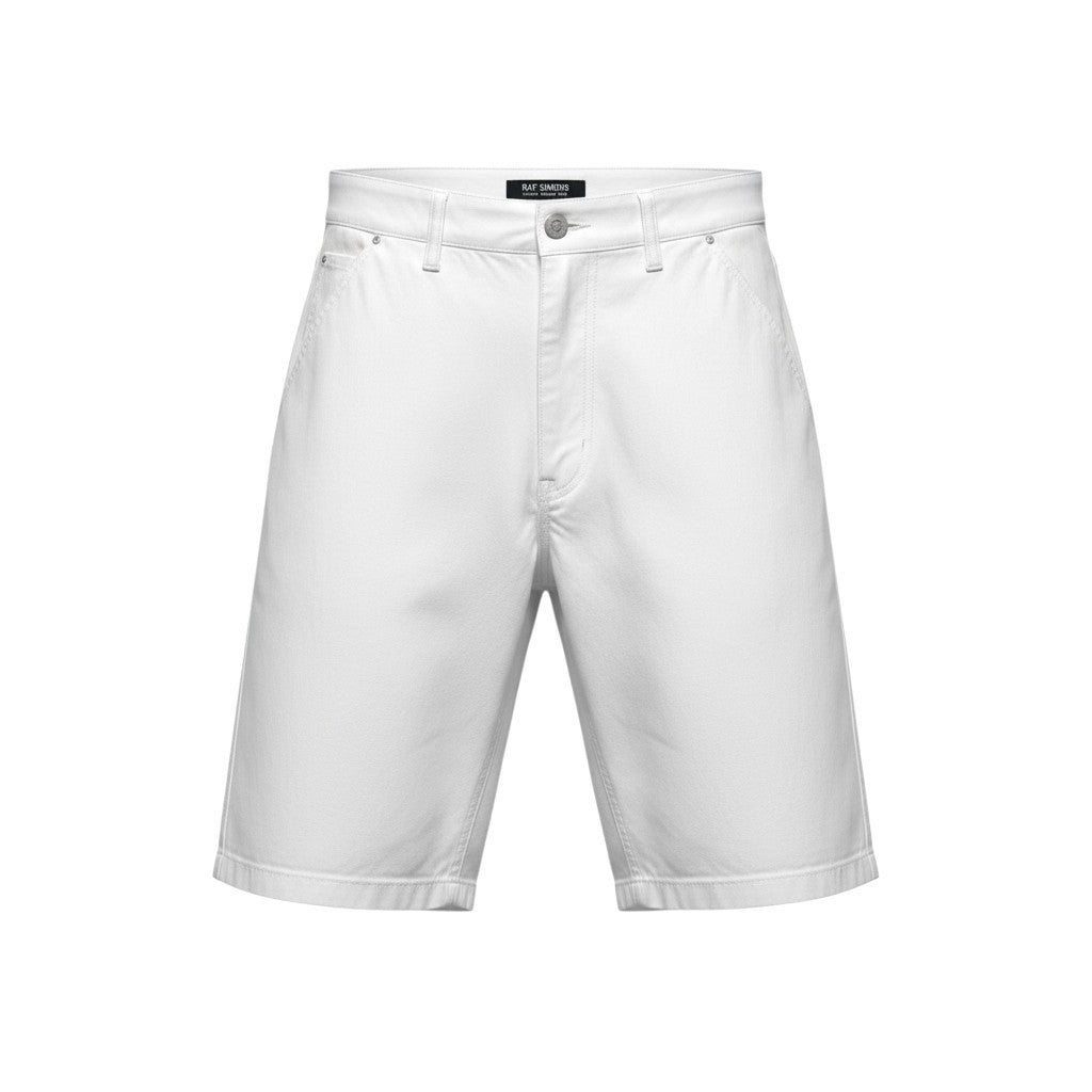 2a29 RAF SIMONS ラフシモンズ 23SS DENIM SKATE SHORTS デニムスケートショートパンツ ボトムス 231-M331 50サイズ ホワイト コットン100％ メンズo07t