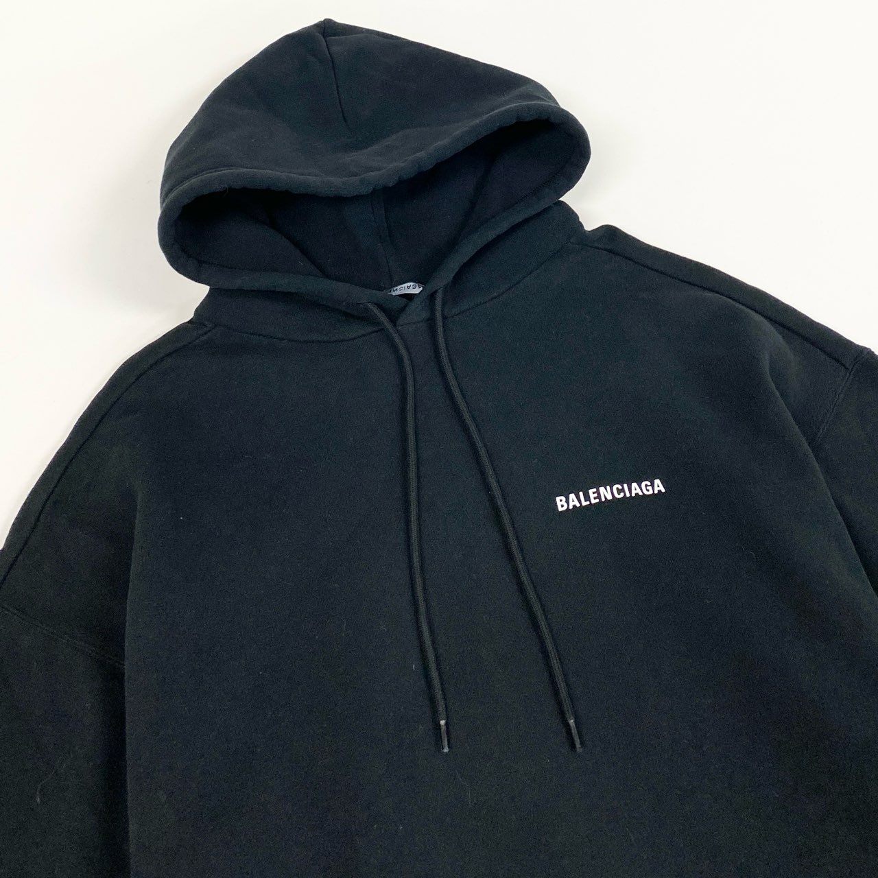 20a26 BALENCIAGA バレンシアガ プルオーバーフーディー DEFILE デフィレ パーカー 641679 TJVE5 Mサイズ ブラック コットン100％ メンズ 男性用o07t