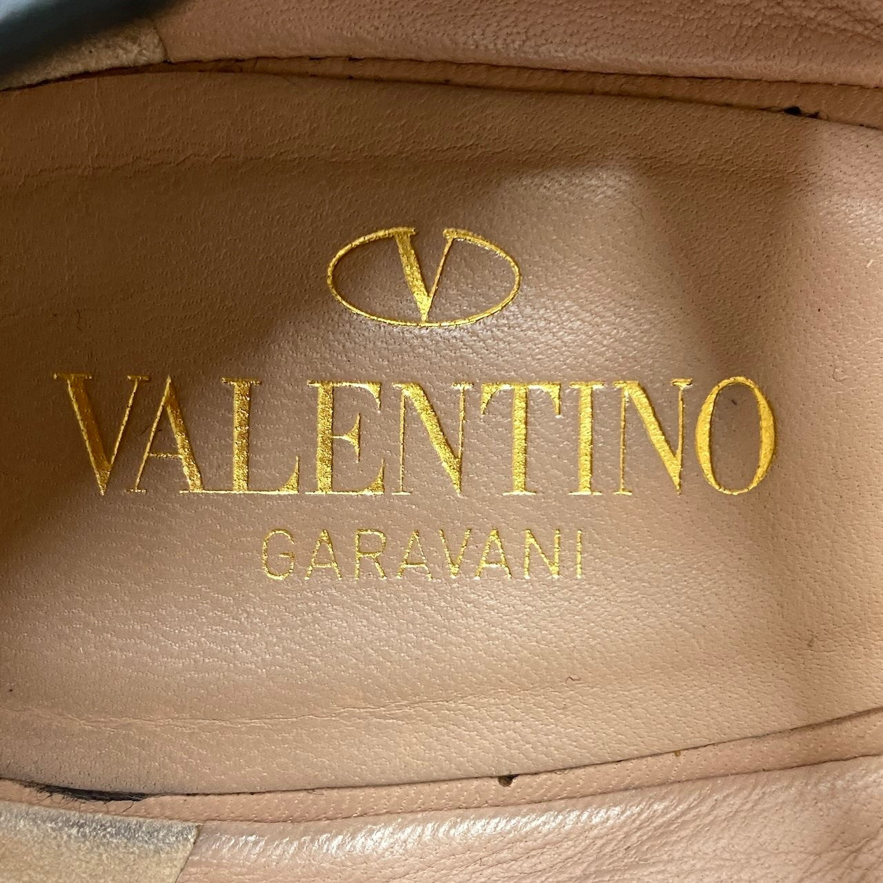 g7 VALENTINO GARAVANI ヴァレンティノ ガラバーニ ロックスタッズ バレエシューズ パンプス 38 ブラック ピンクu02t