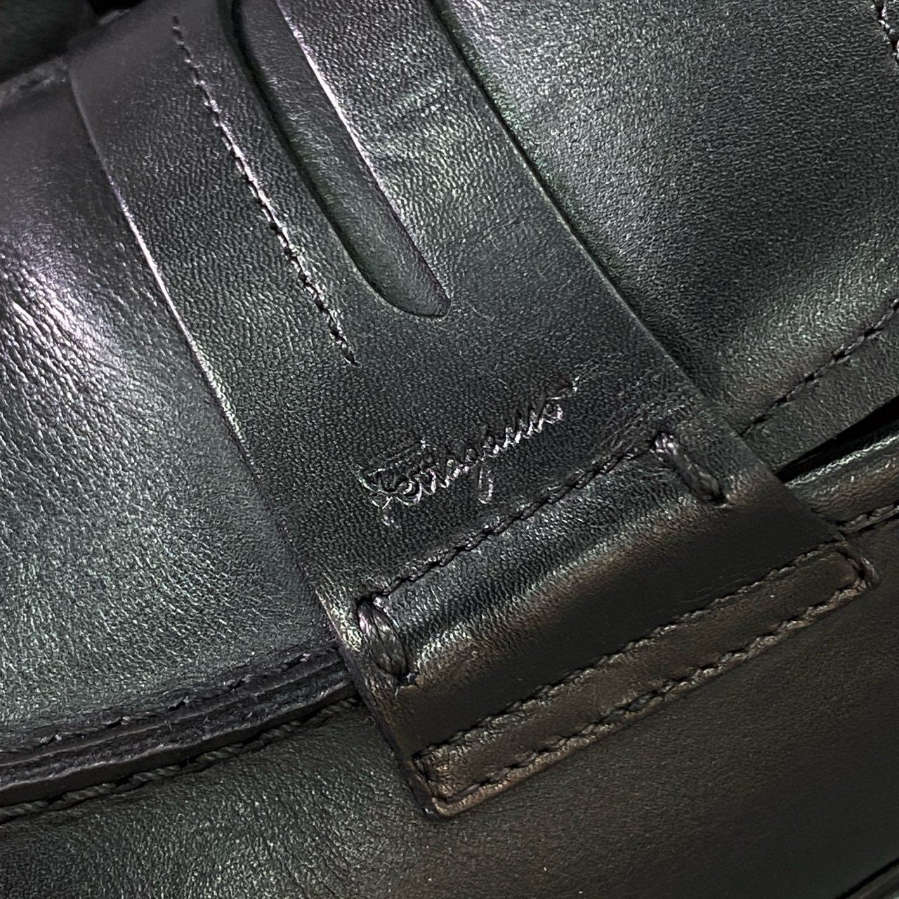 1j24 Salvatore Ferragamo サルヴァトーレ フェラガモ コインローファー ペニーローファー 6 ブラック レザー Leather シューズ イタリア製 ビジネス フォーマル