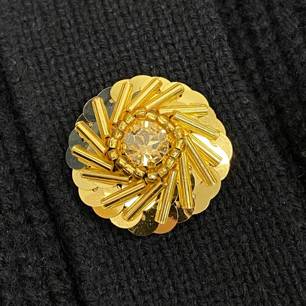 Eb19 【美品】 LOUIS VUITTON ルイヴィトン 25SS ジュエルボタン スリーブレス カーディガン ウールカシミヤ混紡 レディース Jewel Button Sleeveless Cardigan XS ナイトブルーt18r