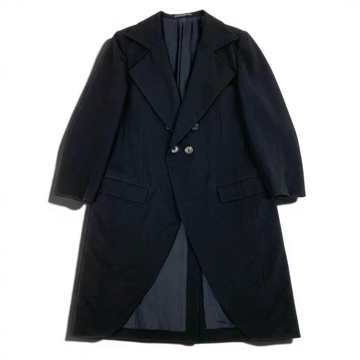 Mf29 Yohji Yamamoto ヨウジヤマモト ウールギャバジン テーラードコート Wool Gabardine Tailored Coat サイズM ブラックt18r