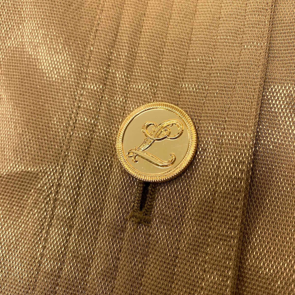19i26 【美品】 LEONARD レオナール ロングコート 金ボタン ブルーフォックス ファーコート 中綿 光沢◎ 0348731 9AR ブラウン系 レディース 女性用u02t