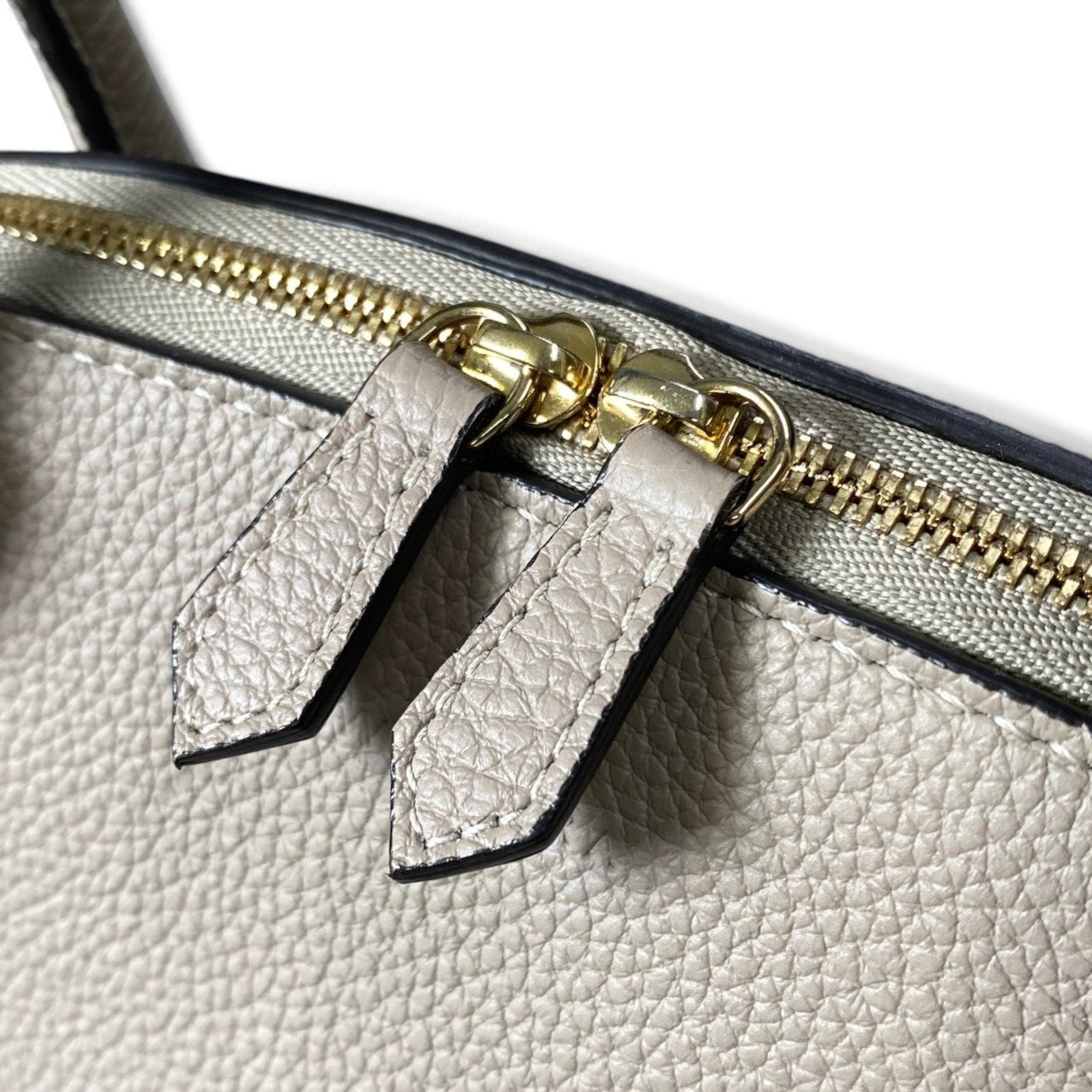 Bh20【美品】BONAVENTURA ボナベンチュラ エマバッグ 28 ハンドバッグ シュリンクレザー グレージュ レザー レディース 女性用k02i