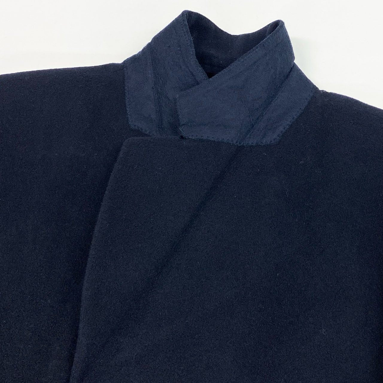 12L15 Aquascutum アクアスキュータム チェスターコート ウールコート ロングコート ネイビー メンズ 男性用k02i