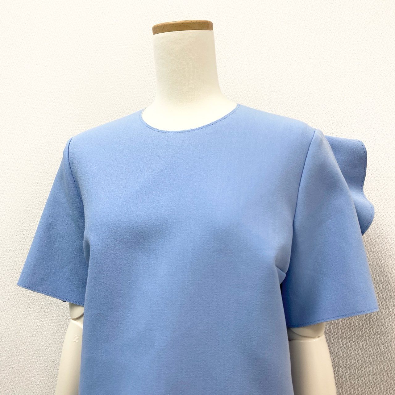 70j15 《美品》MSGM エムエスジーエム フリル半袖カットソー ブラウス トップス 2441MDM02 38サイズ ライトブルー レディースu02t
