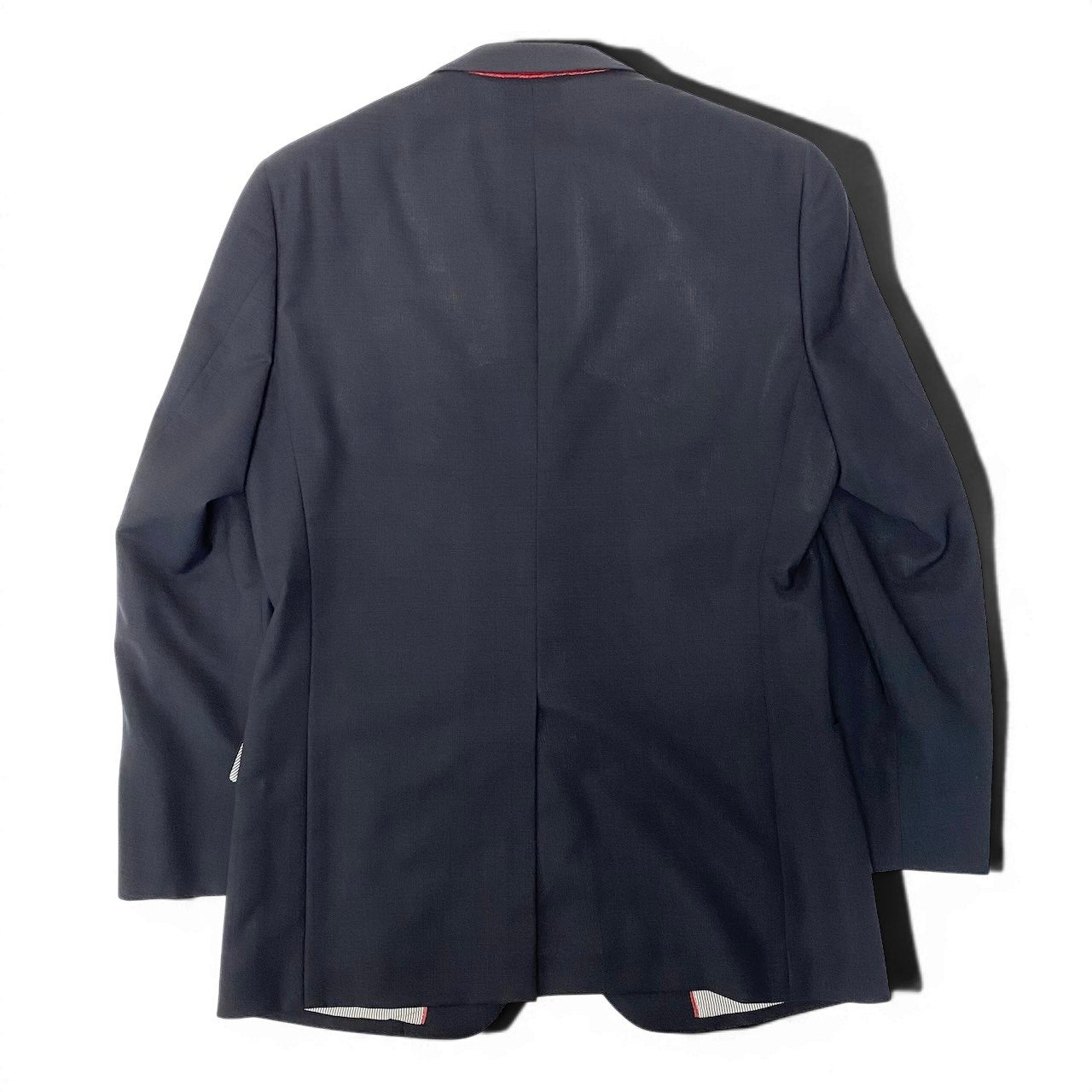 80e1 【美品】 Brooks Brothers ブルックスブラザーズ Fitzgerald テーラードジャケット 背抜き 刻印ボタン  19－10－8871 37SHT ネイビー メンズ 紳士服u02t