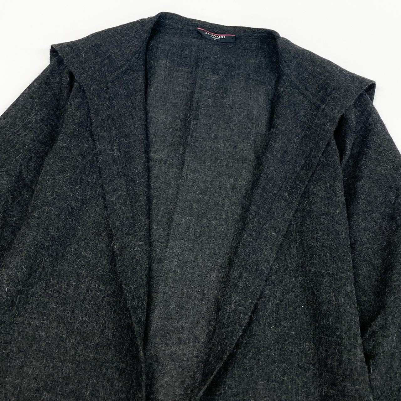 83L19 LEONARD FASHION レオナールファッション ロングカーディガン 薄手アウター 9 グレー アルパカ混 レディース 女性用u02t