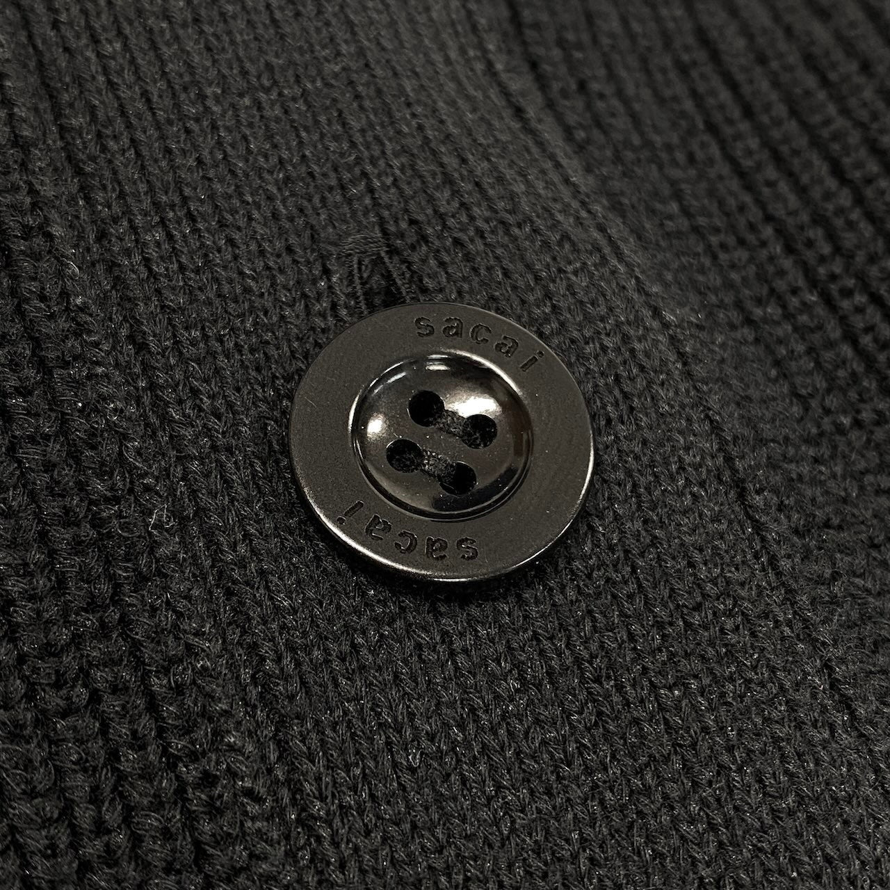 Ad23 sacai サカイ 23ss ニット サテン カーディガン ロングスリーブ 23-06500 サイズ1 ブラック レディース 女性用k02i