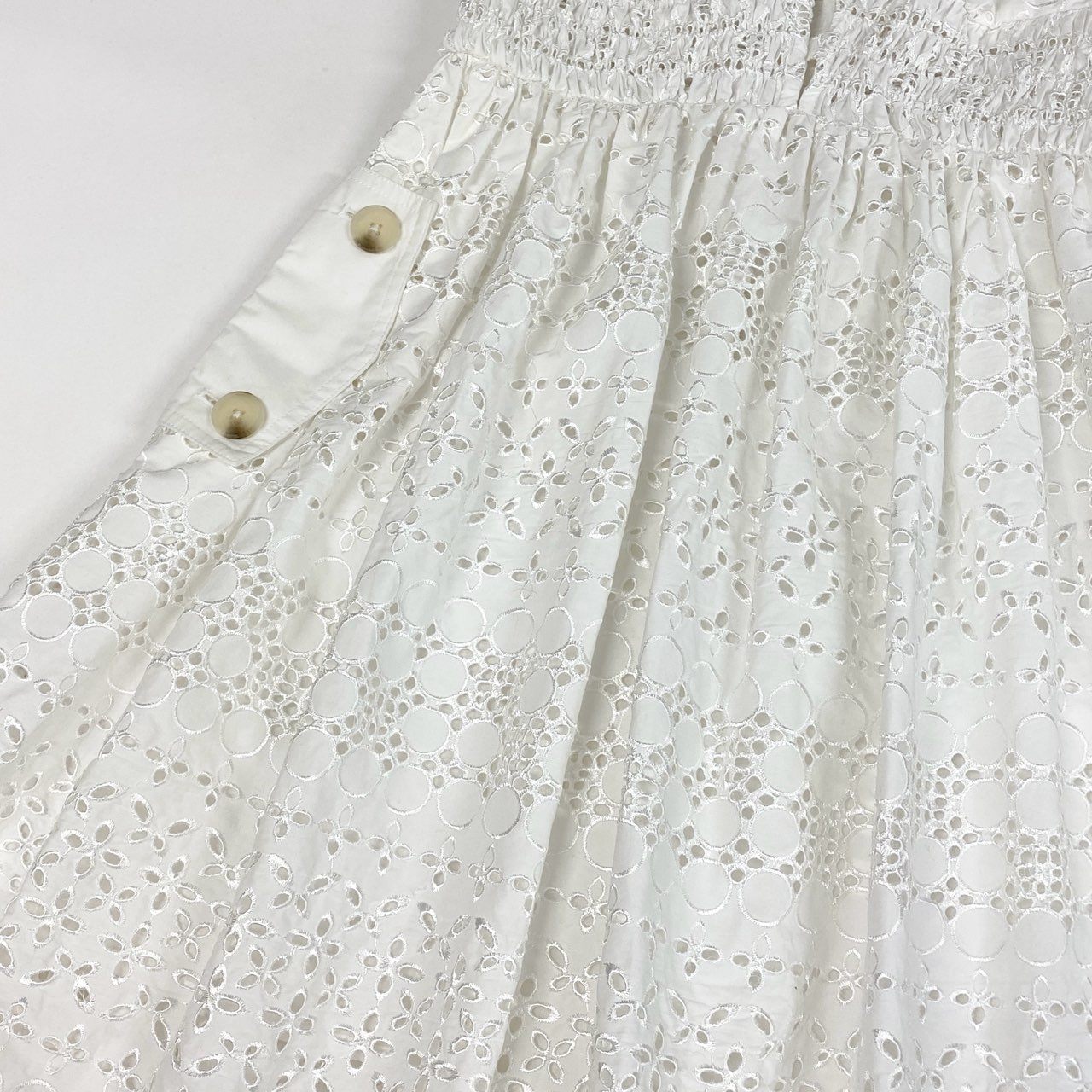 75b27 《美品》 self-portrait セルフポートレイト エンブロイダリー ドレスワンピース ノースリーブワンピース UK6 ホワイト レディースu02t