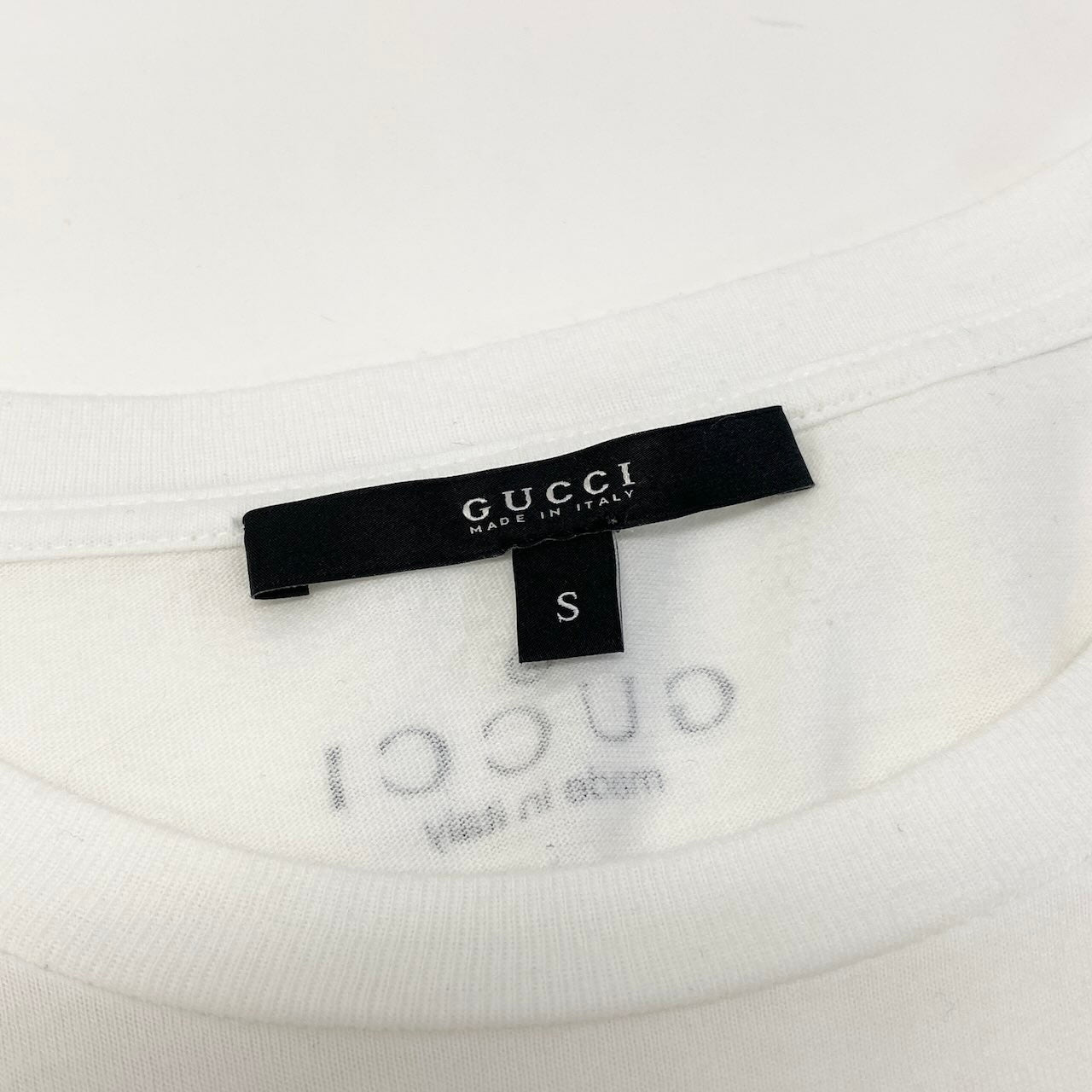 3d27 GUCCI グッチ 半袖Tシャツ クルーネック カットソー トップス サイズS ホワイト コットン100％ メンズ 紳士服u02t
