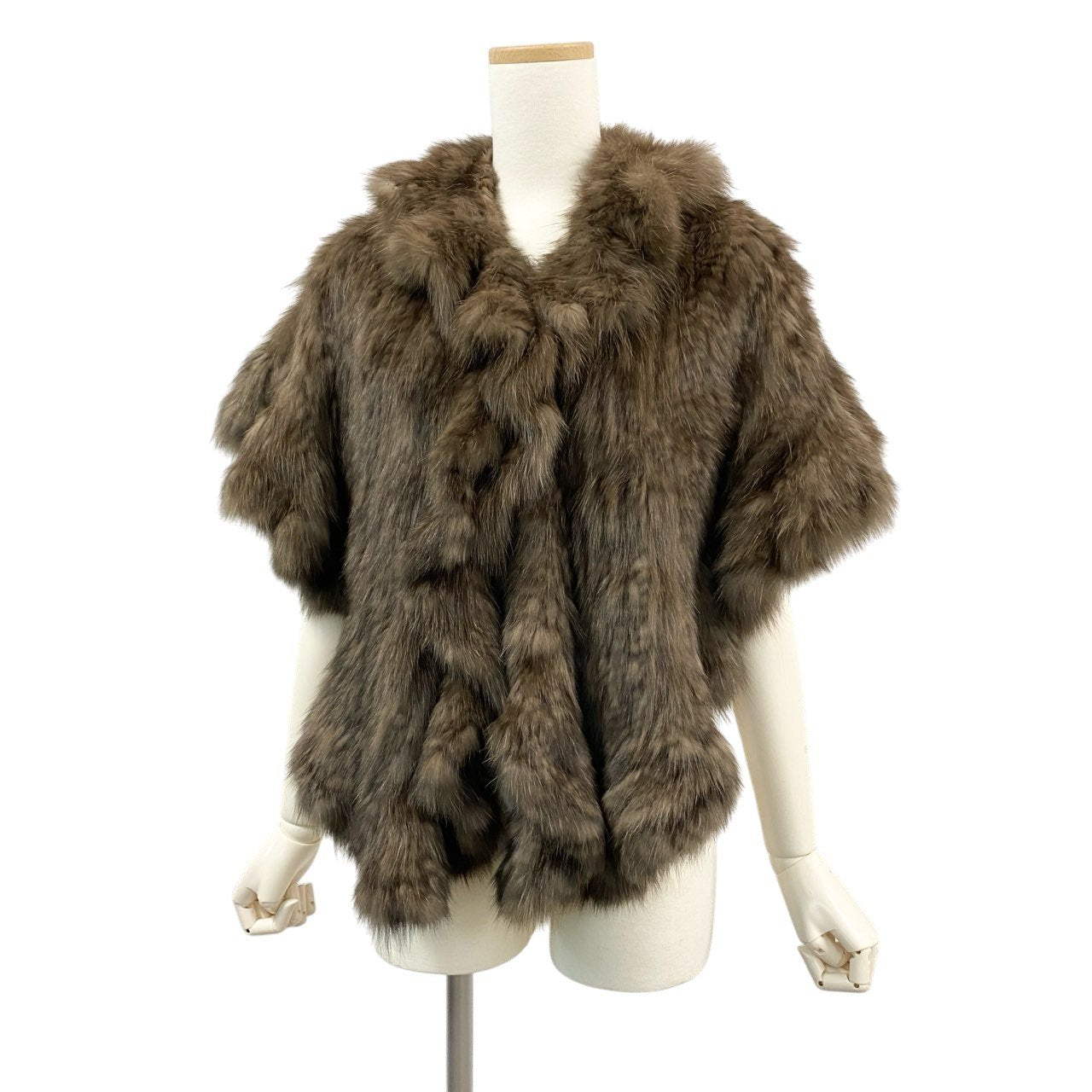 82a15 セーブルファー 大判ティペット ブラウン 最高級本毛皮 Sable Fur Tippet マフラー ショールt18r