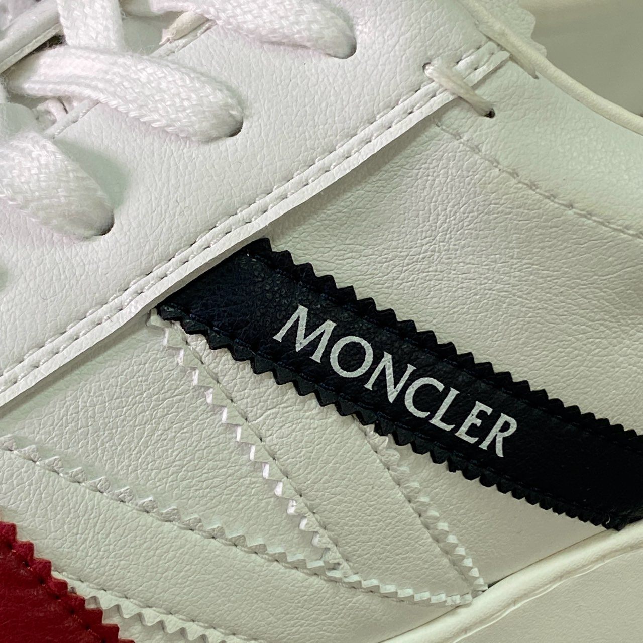 6j23 《美品》 MONCLER モンクレール 23SS MONACO M モナコ トリコロール ローカットスニーカー 43 ホワイト レザー シューズ イタリア製